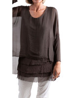 Gigi Moda Knit Sleeve Kaftan (Chocolate) O/S