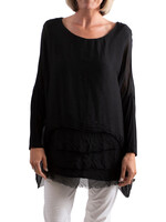 Gigi Moda Knit Sleeve Kaftan (Black) O/S