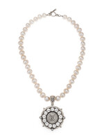 FRENCH KANDE Pearl w/ Corporal Medallion & Crystal