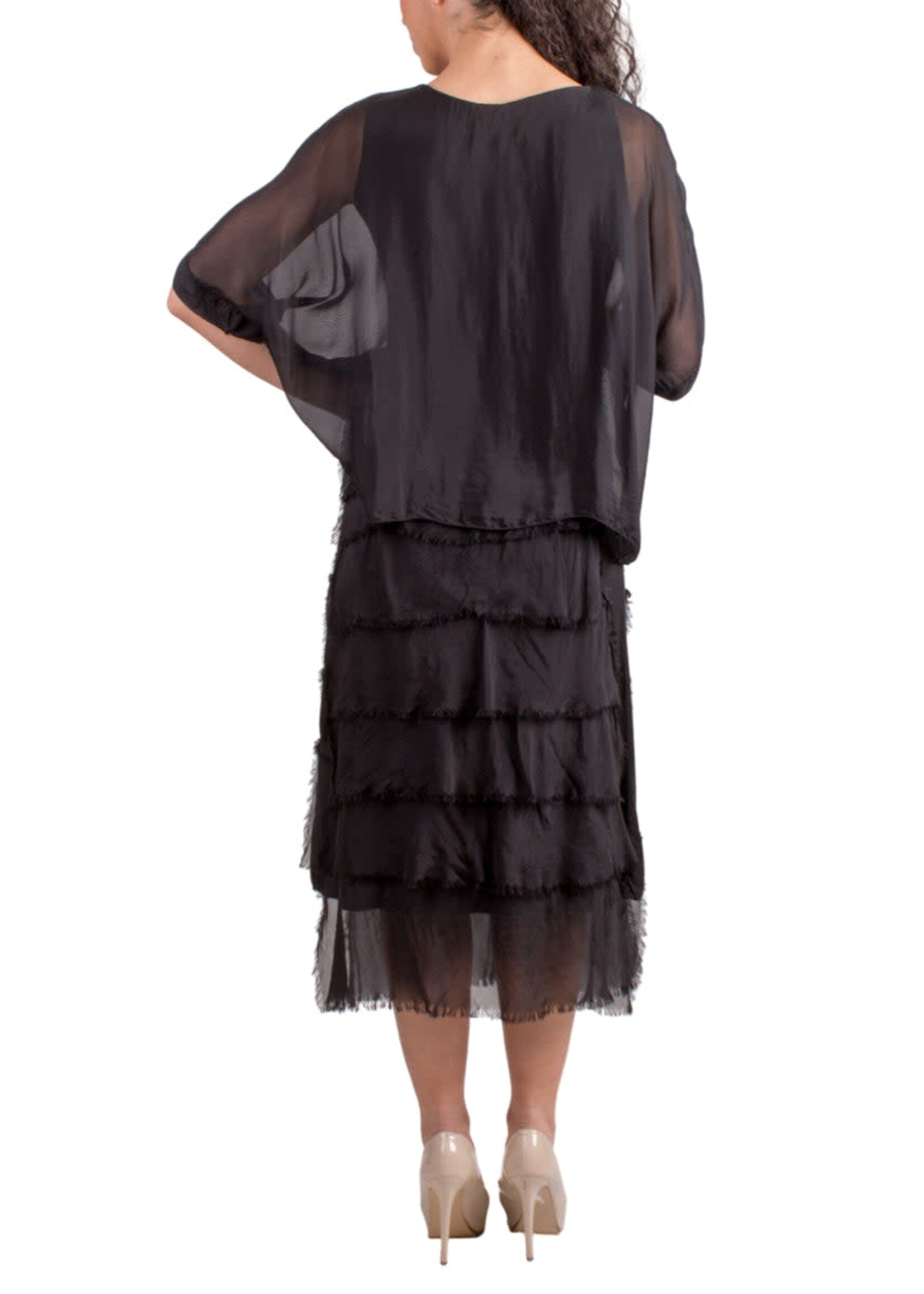Gigi Moda Maxi Scoop Neck Dress w/ Ruffle Skirt (Chocolate)O/S