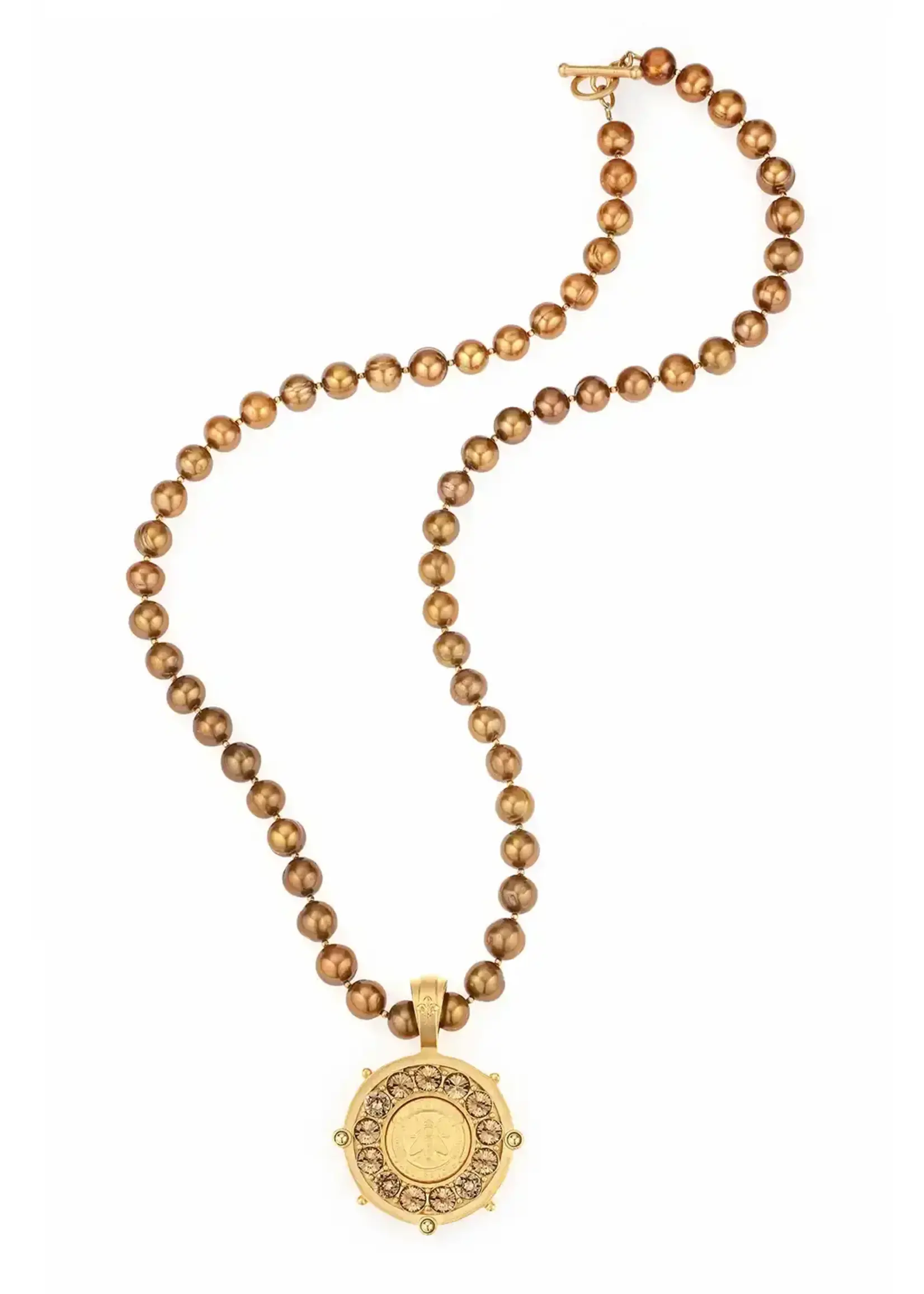 FRENCH KANDE The Genevive Necklace – Gold Pearl