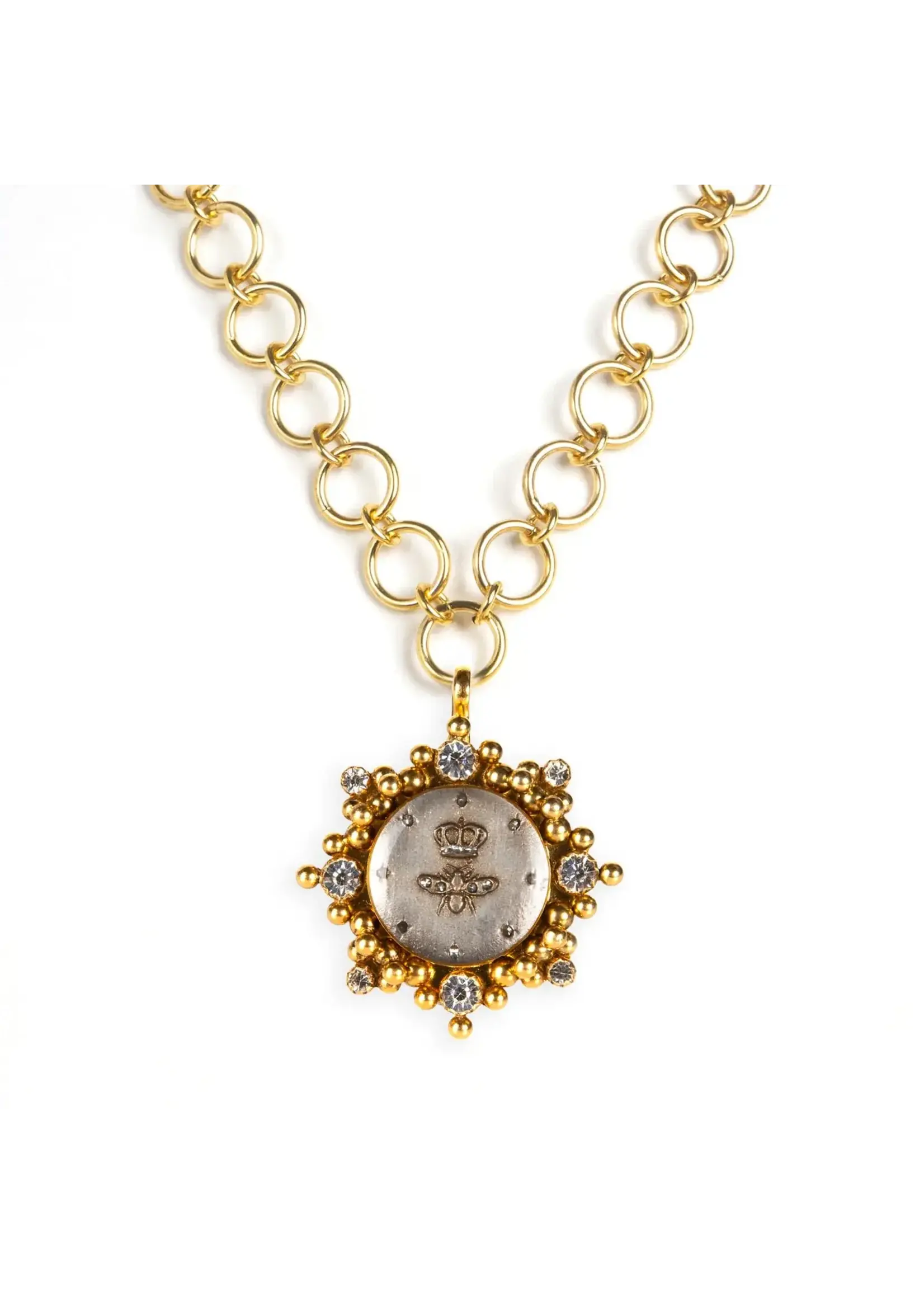 VSA Designs Betty Necklace w/Queen Bee (Gold)