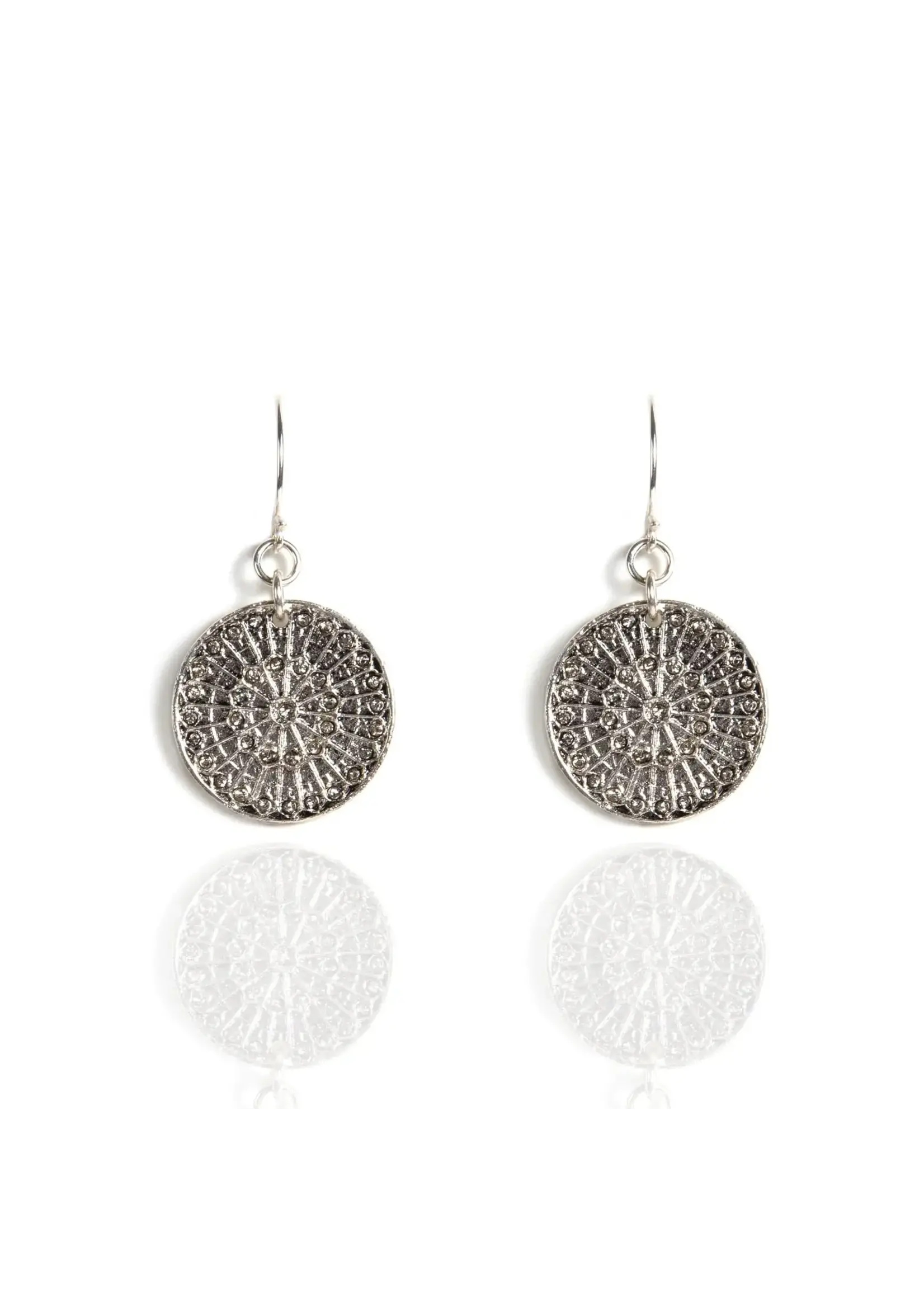 VSA Designs Mystic Rose Relic Earrings (Silver)
