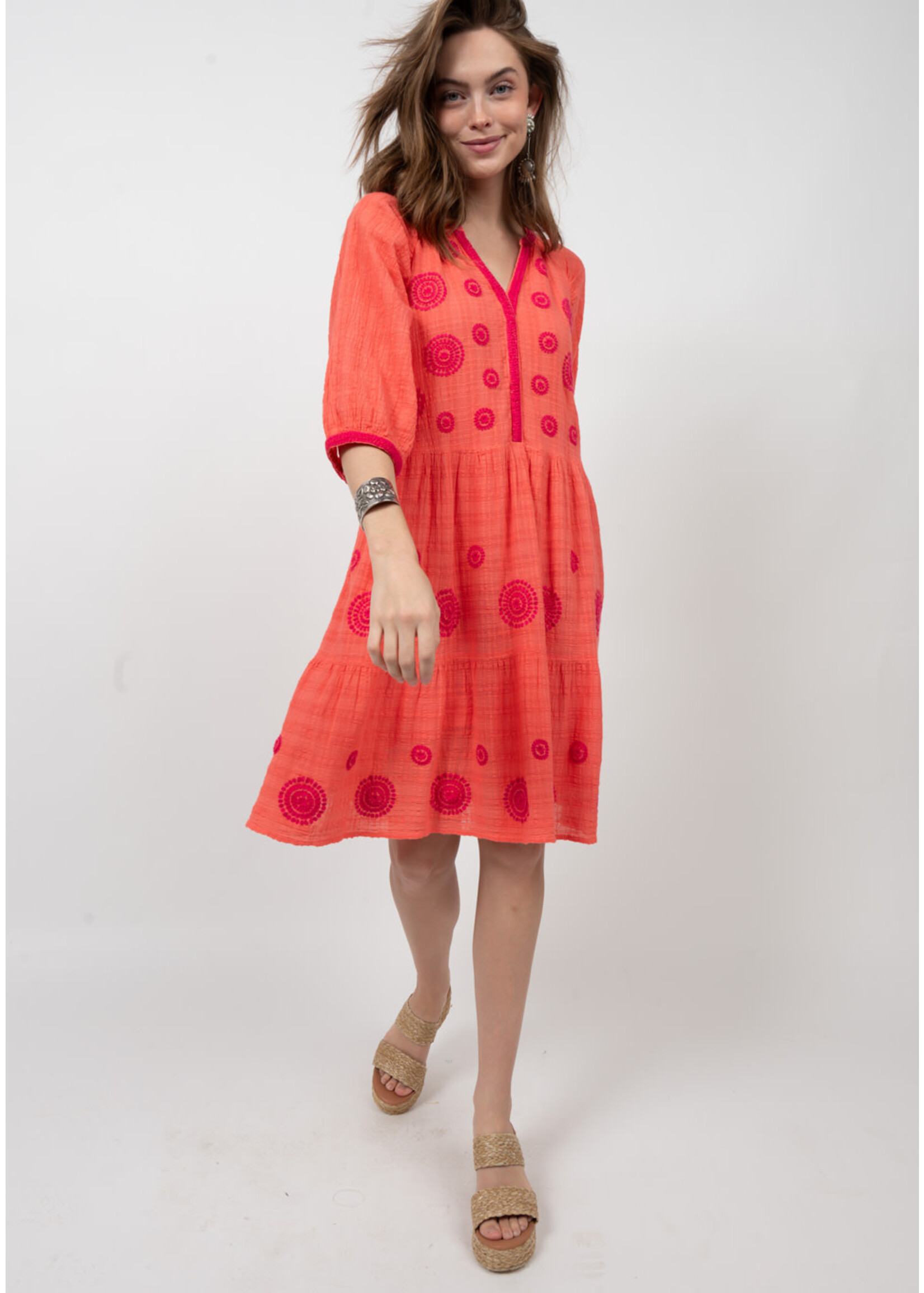 Uncle Frank Many Medallions Dress (Tangerine)