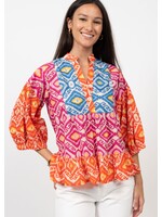 Ivy Jane Tribal Tiered Top (Multi)