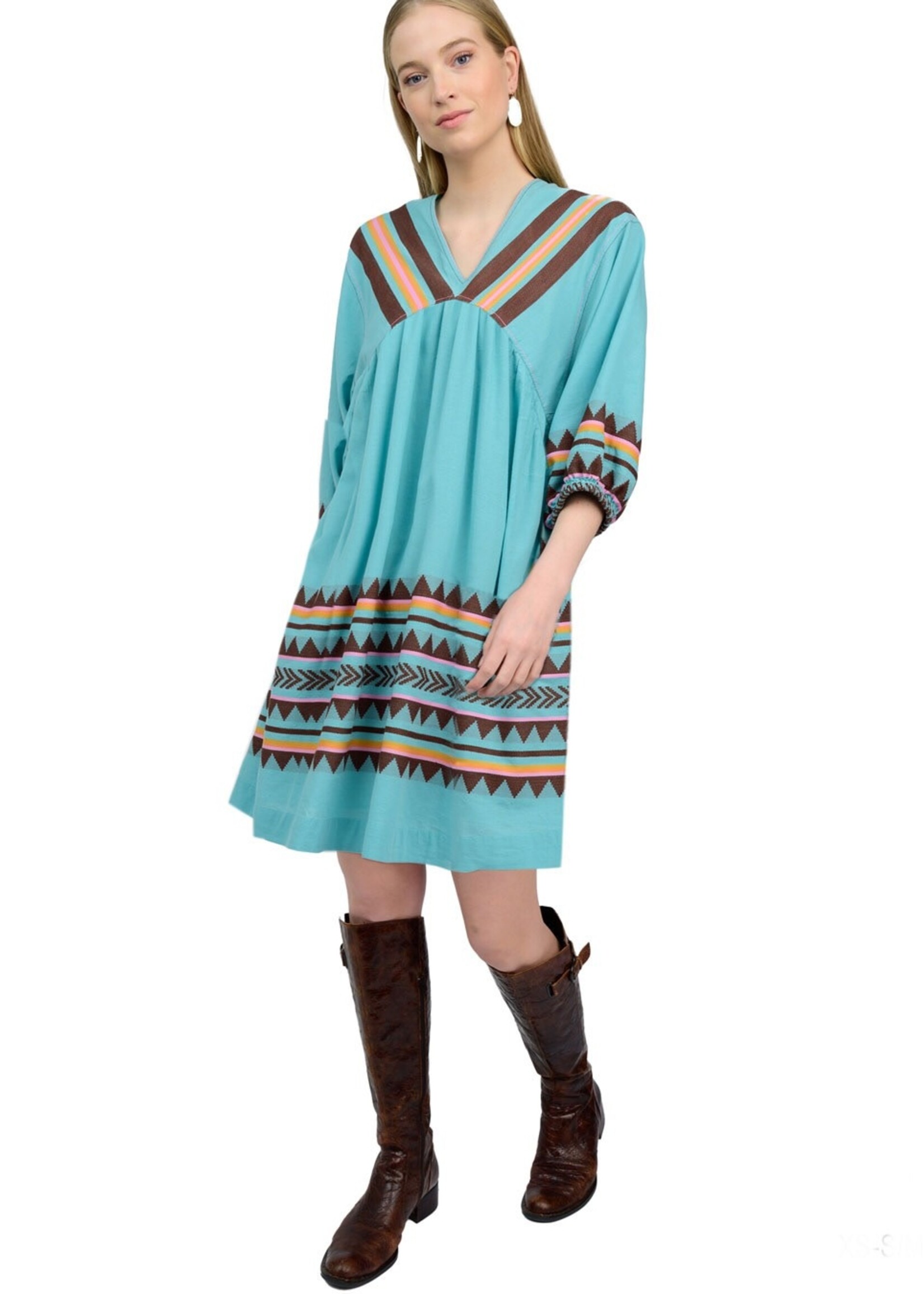 Uncle Frank Border Patrol Dress (Turq)