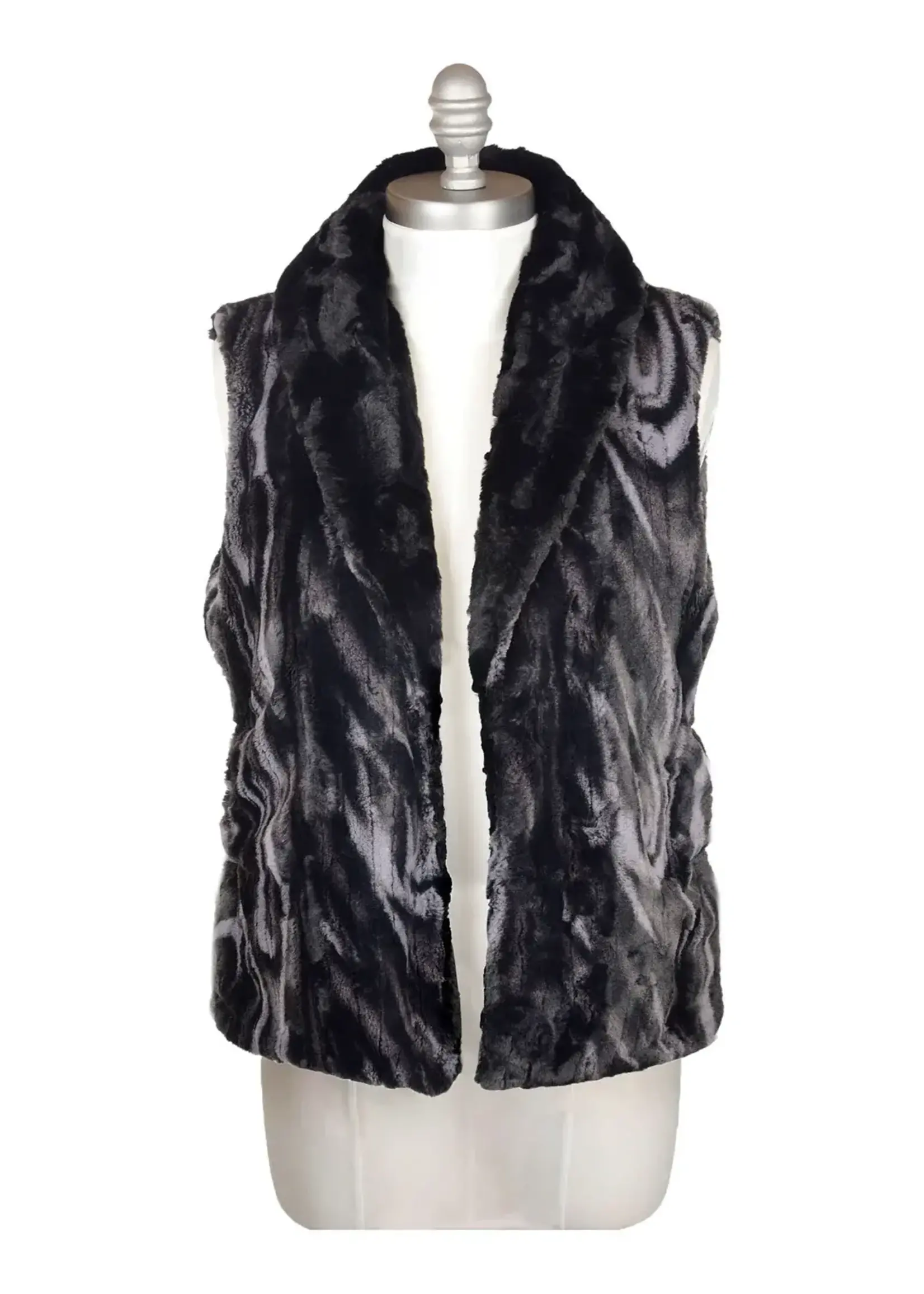 Pandemonium Long Vest (Black/Marble in Black Dune)