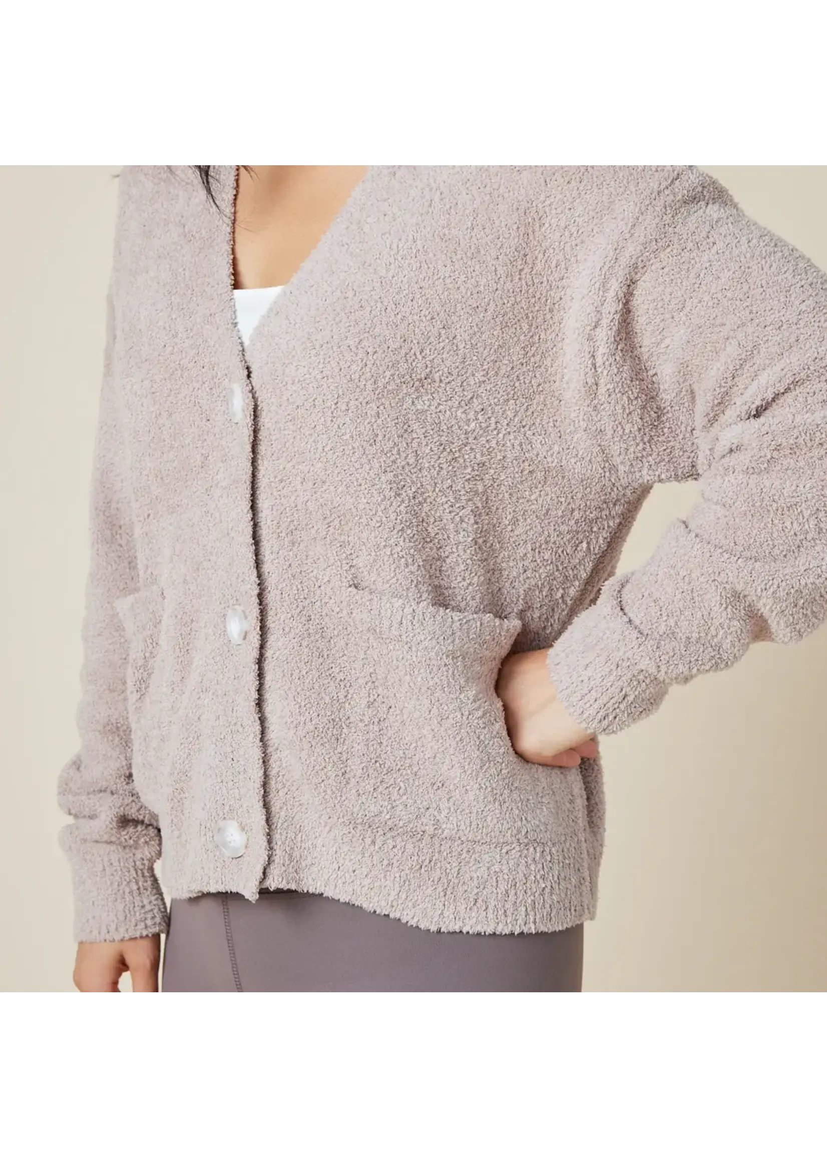 Softies Solid Marshmallow Crop Cardigan (Coco)