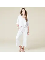 Softies Relaxed V-Neck Capri Lounge Set (Blush Pink)