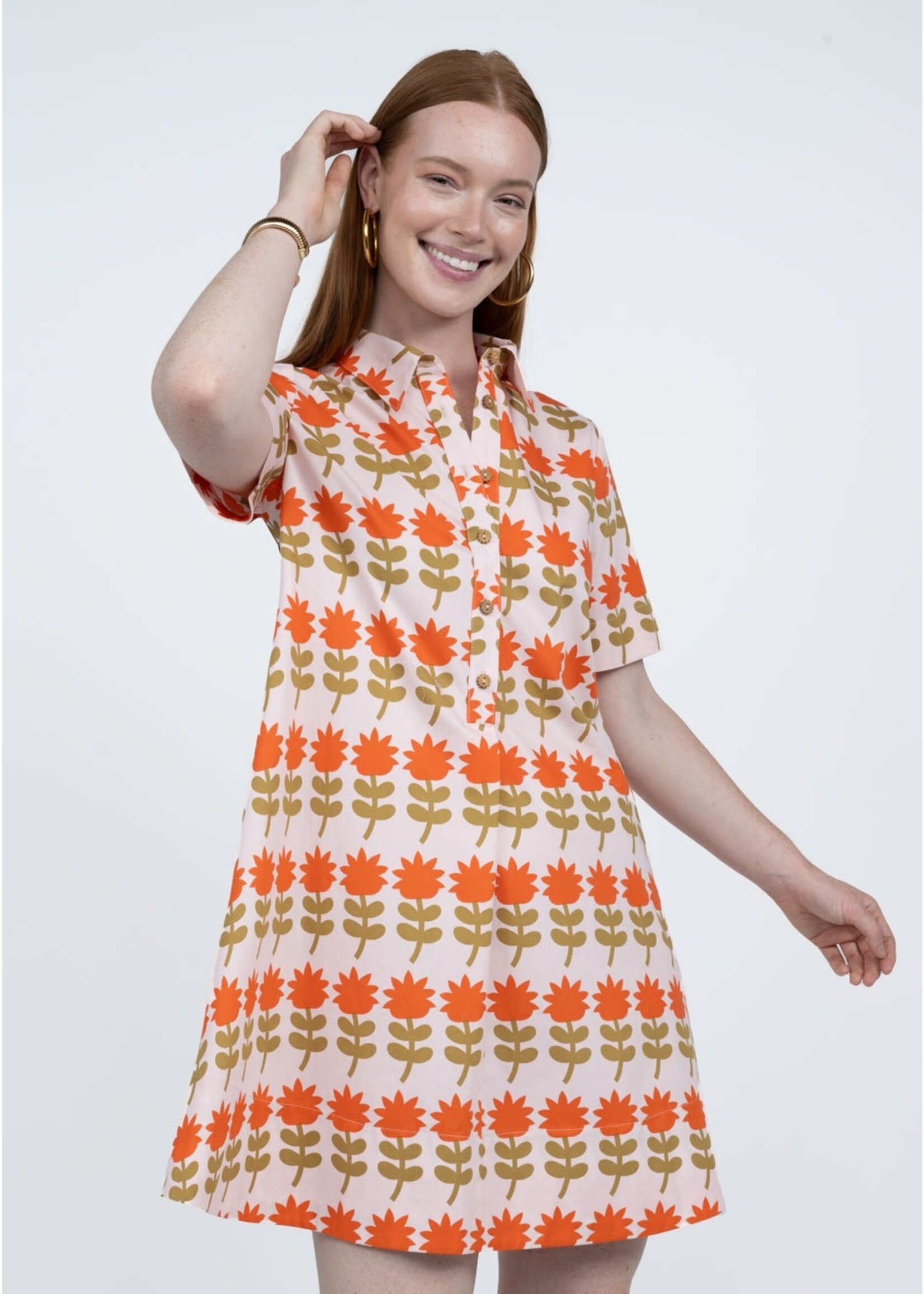 Uncle Frank Blooming Tulips Dress (Blush)