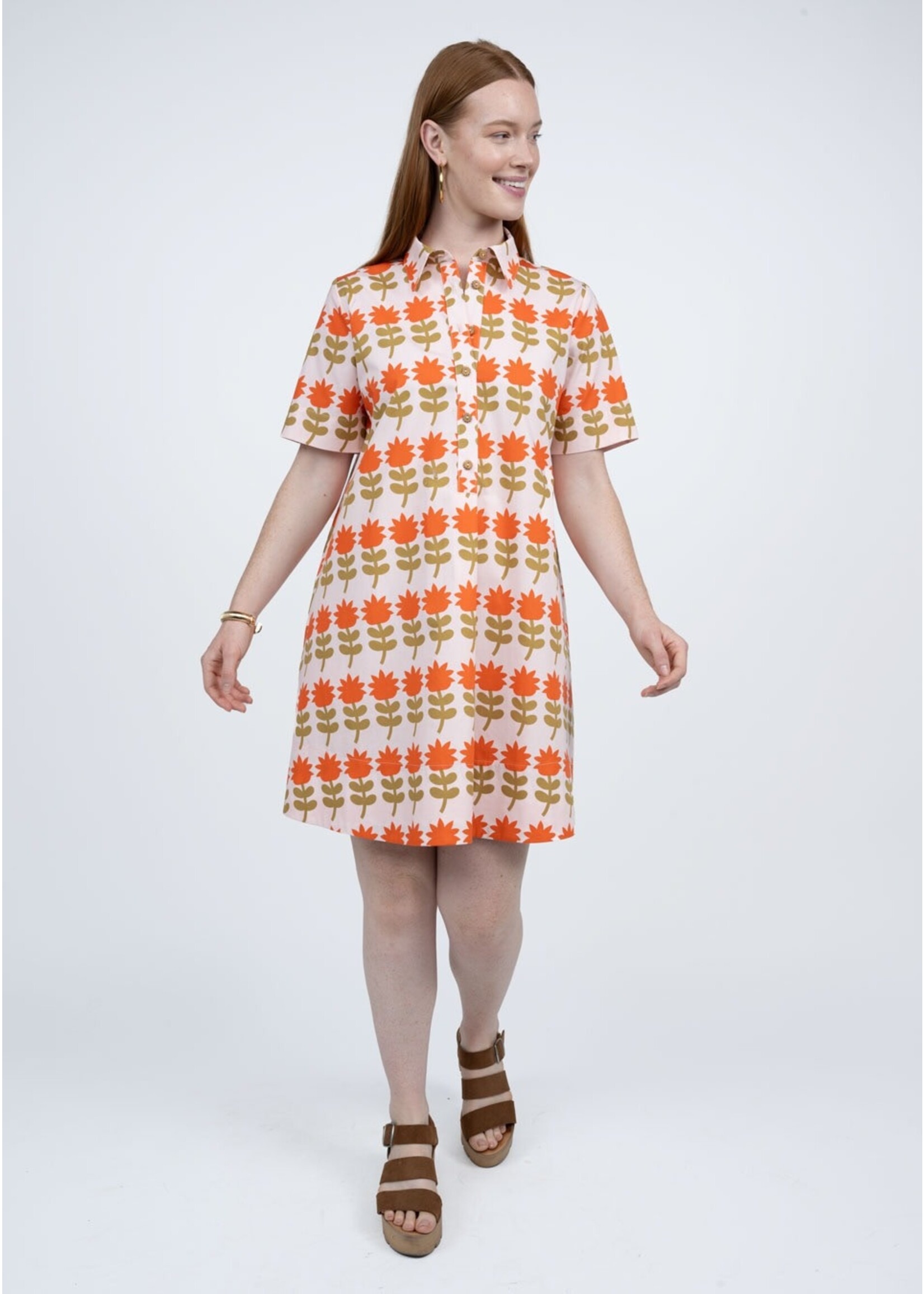 Uncle Frank Blooming Tulips Dress (Blush)