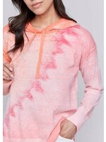 Charlie B Reverse Printed Cotton Hoodie (Papaya)