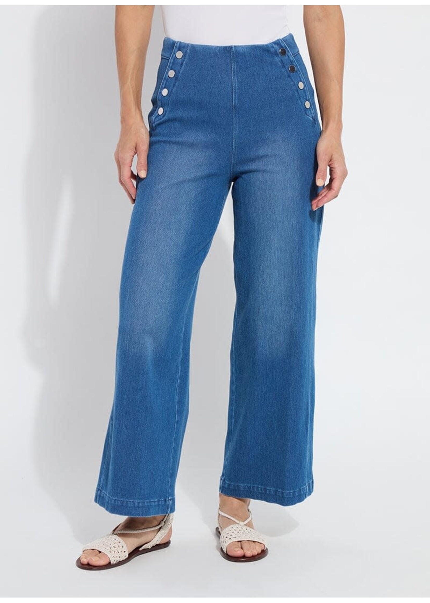 Lysse Mallory Sailor Hi Waist Wide Leg (Mid Wash)