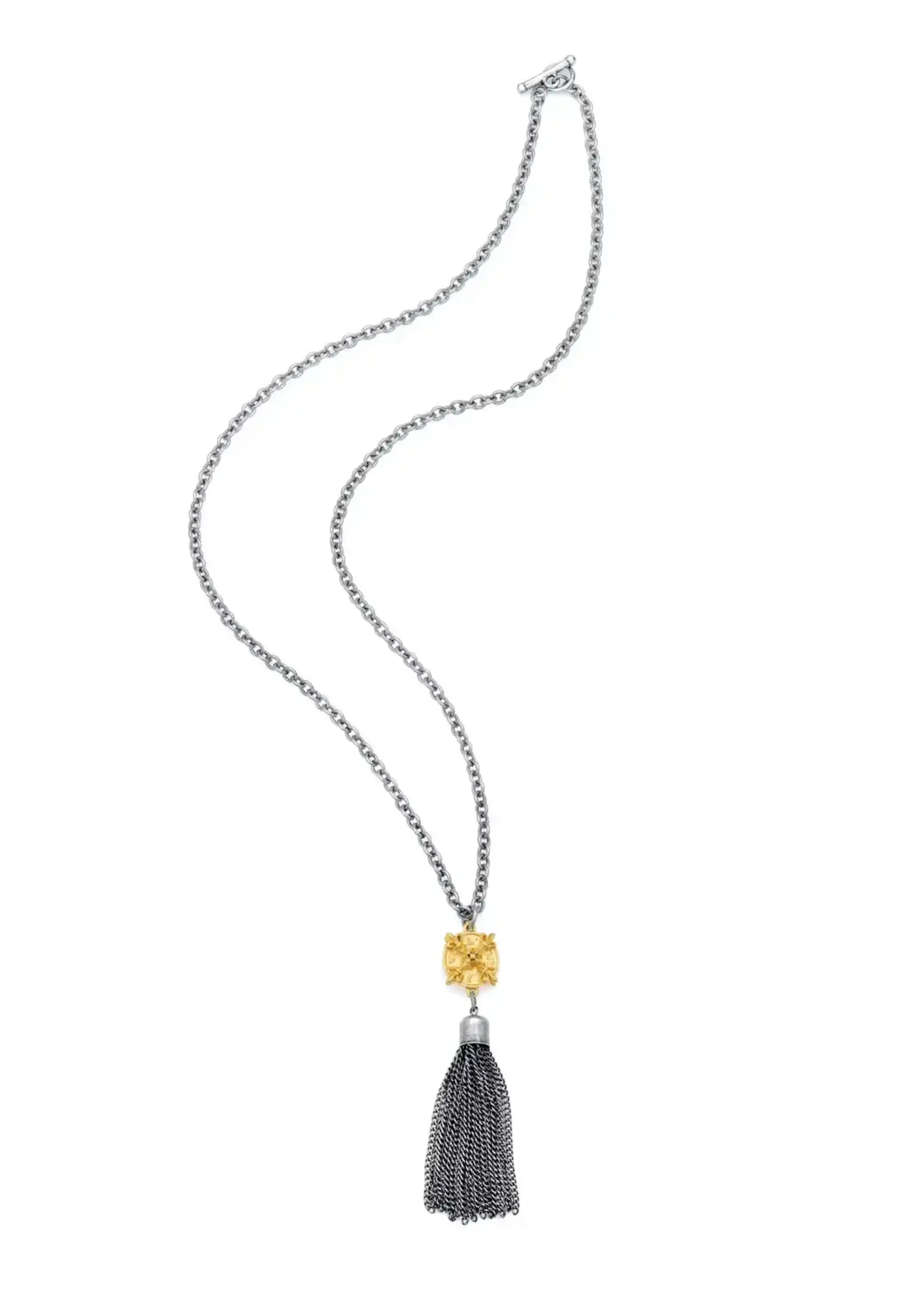 FRENCH KANDE Virginie Necklace 32" Cable Chain w/ox Medium Tassel