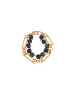 FRENCH KANDE Odette Bracelet Double Strand Sunset Obsidian