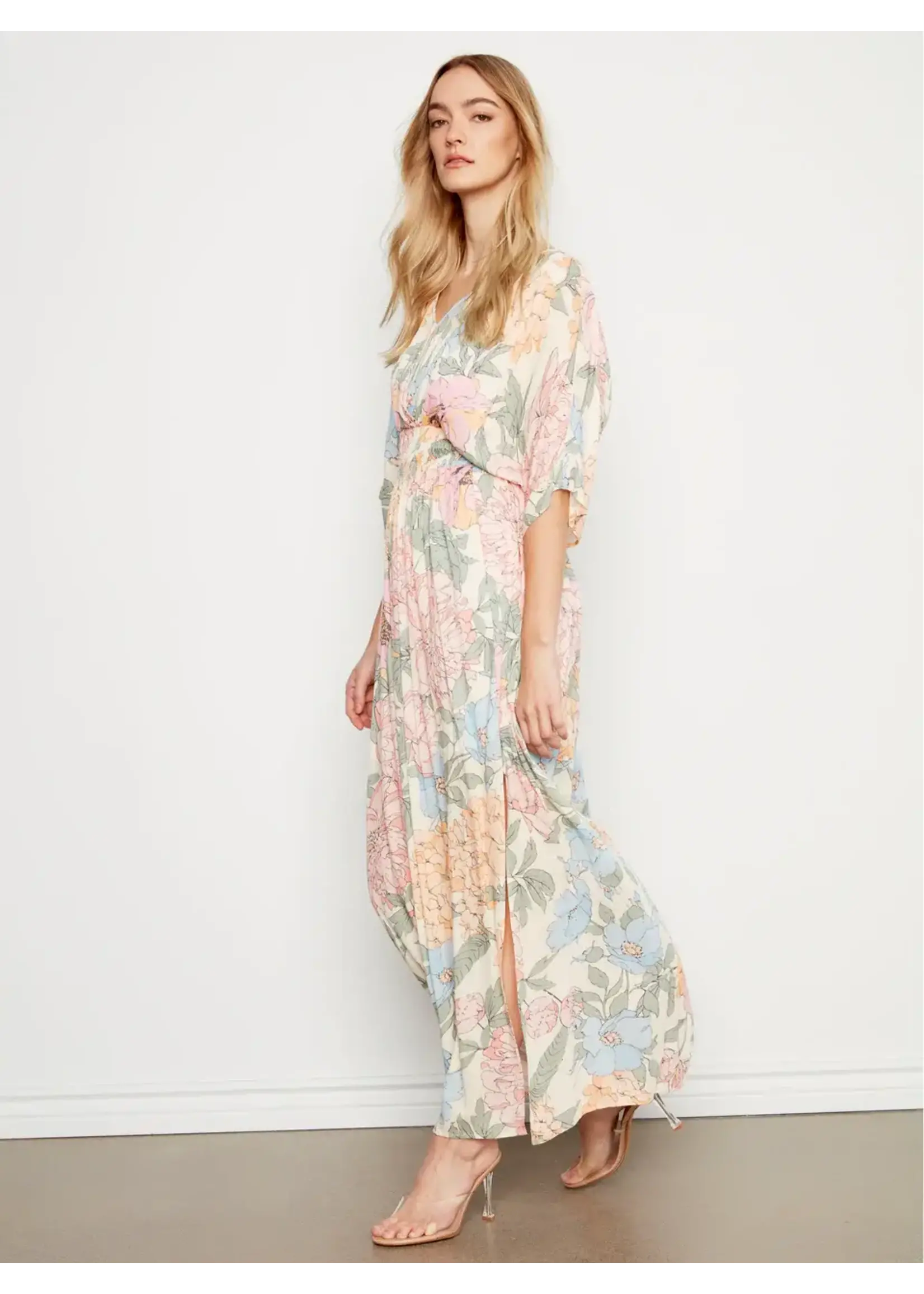 Charlie B Maxi Dress W/Side Slits (Dahlia)