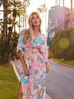Charlie B Maxi Dress W/Side Slits (Dahlia)