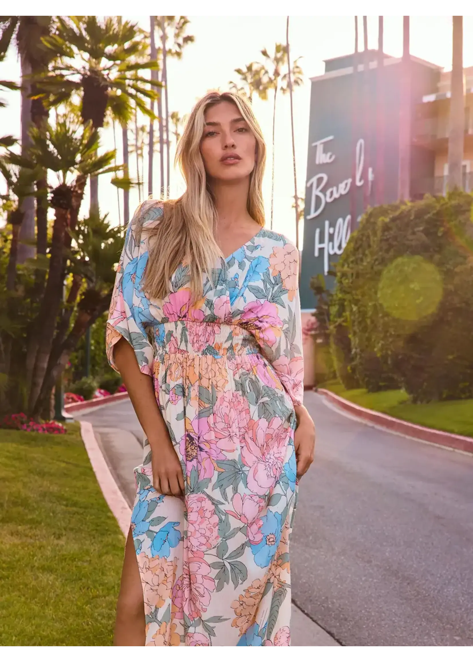Charlie B Maxi Dress W/Side Slits (Dahlia)