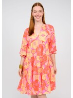 Uncle Frank Coral Floral Dress (Coral)