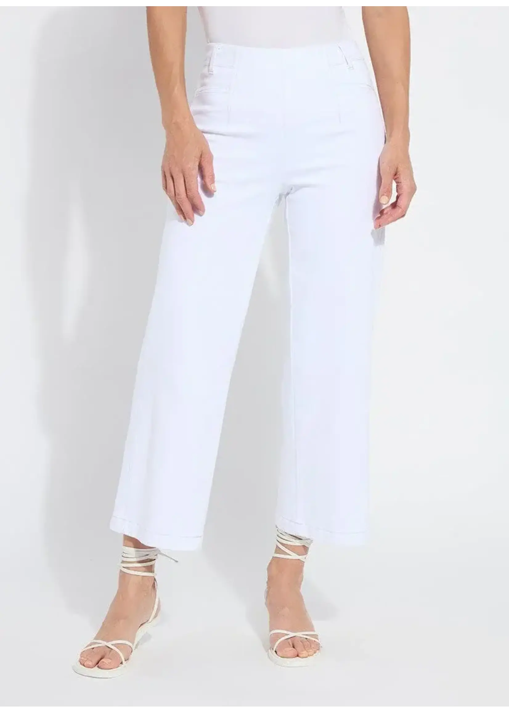 Lysse Layton Wide Leg Crop (White)