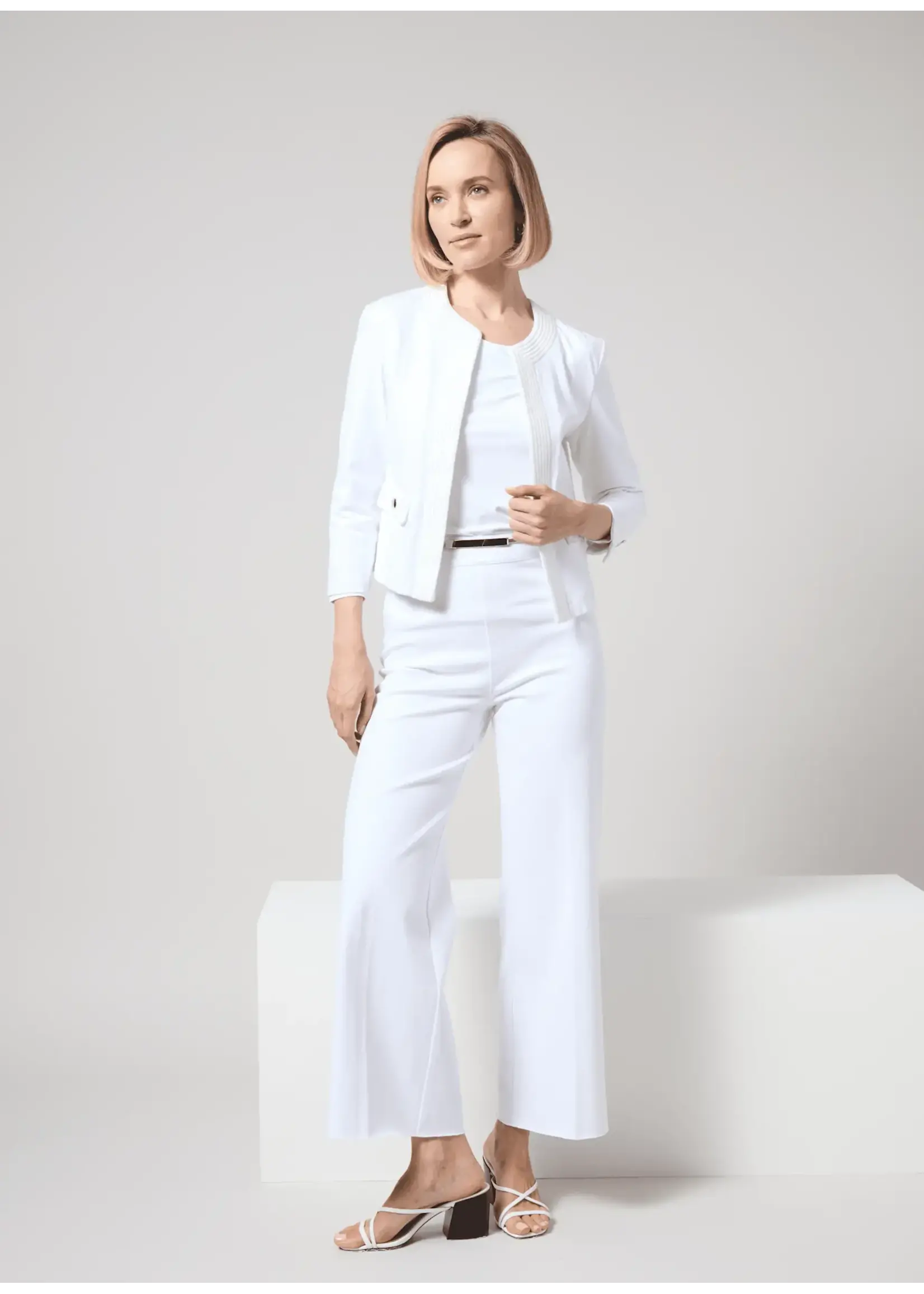 Lysse Erin Hi Waist Wide Leg Denim  (White)