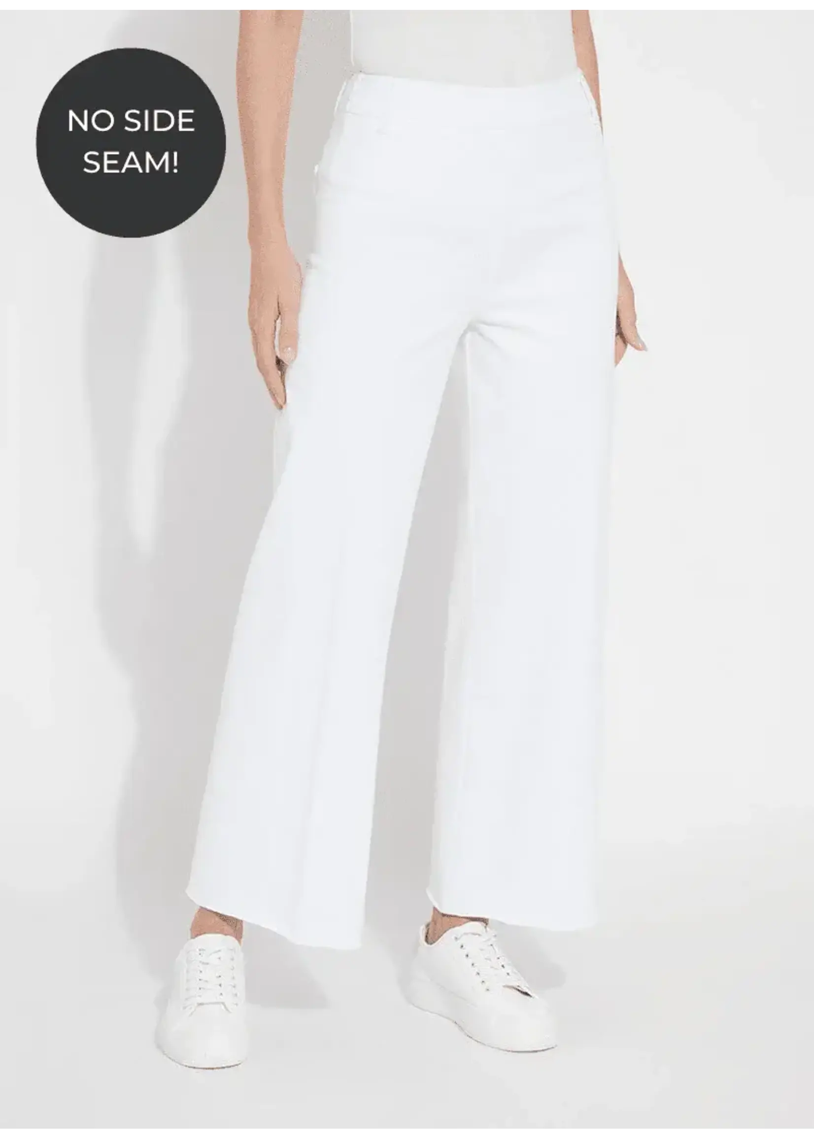 Lysse Erin Hi Waist Wide Leg Denim  (White)