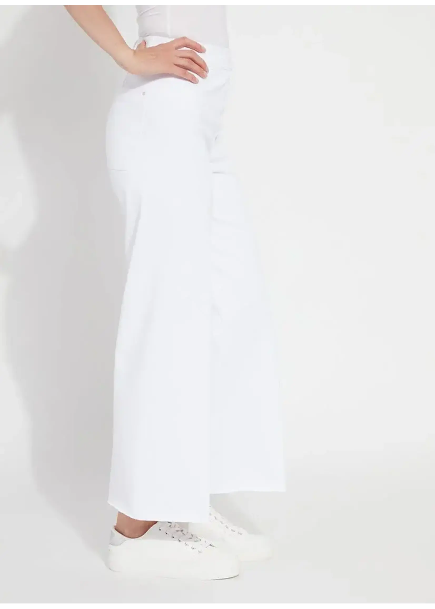 Lysse Erin Hi Waist Wide Leg Denim  (White)