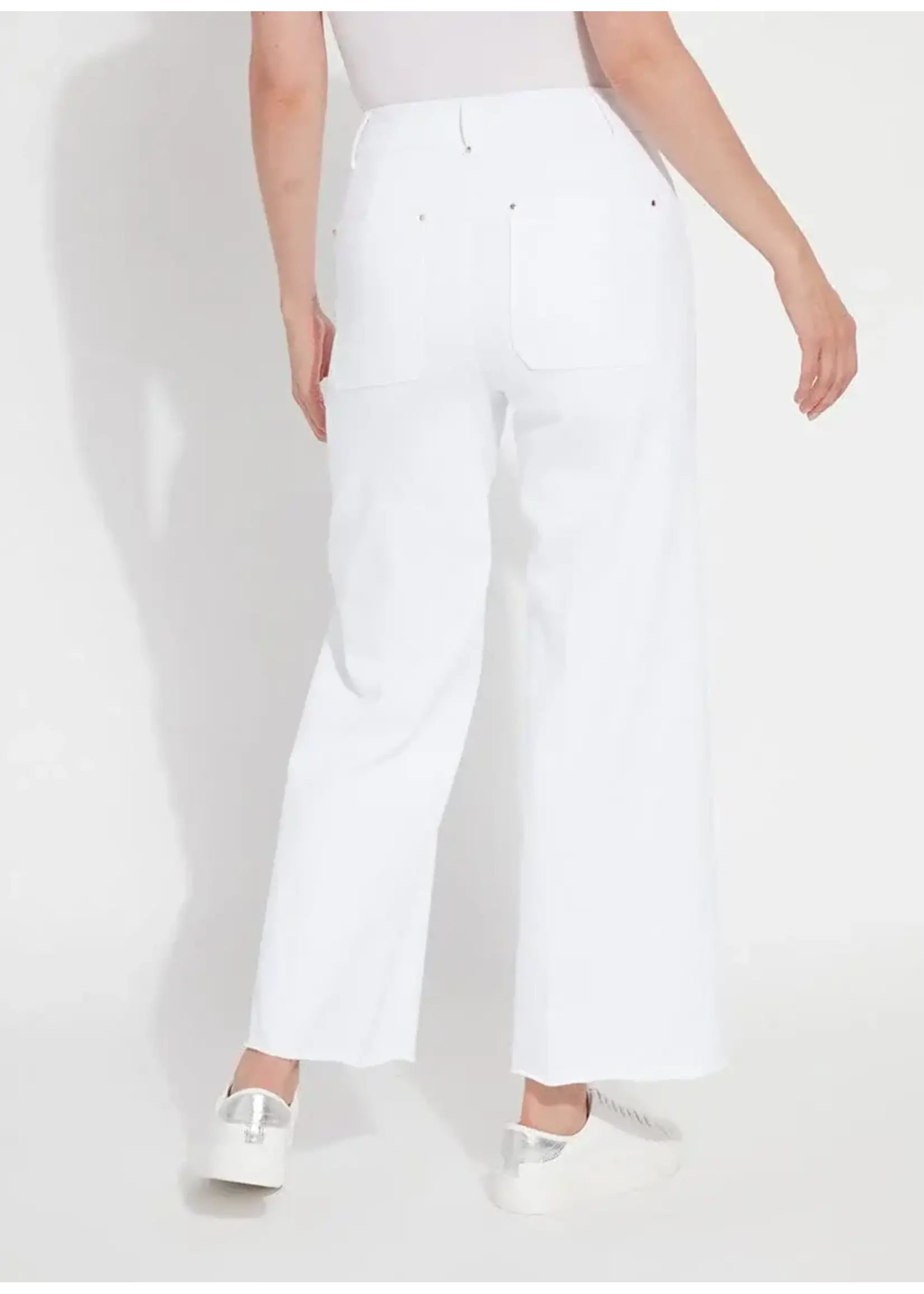 Lysse Erin Hi Waist Wide Leg Denim  (White)