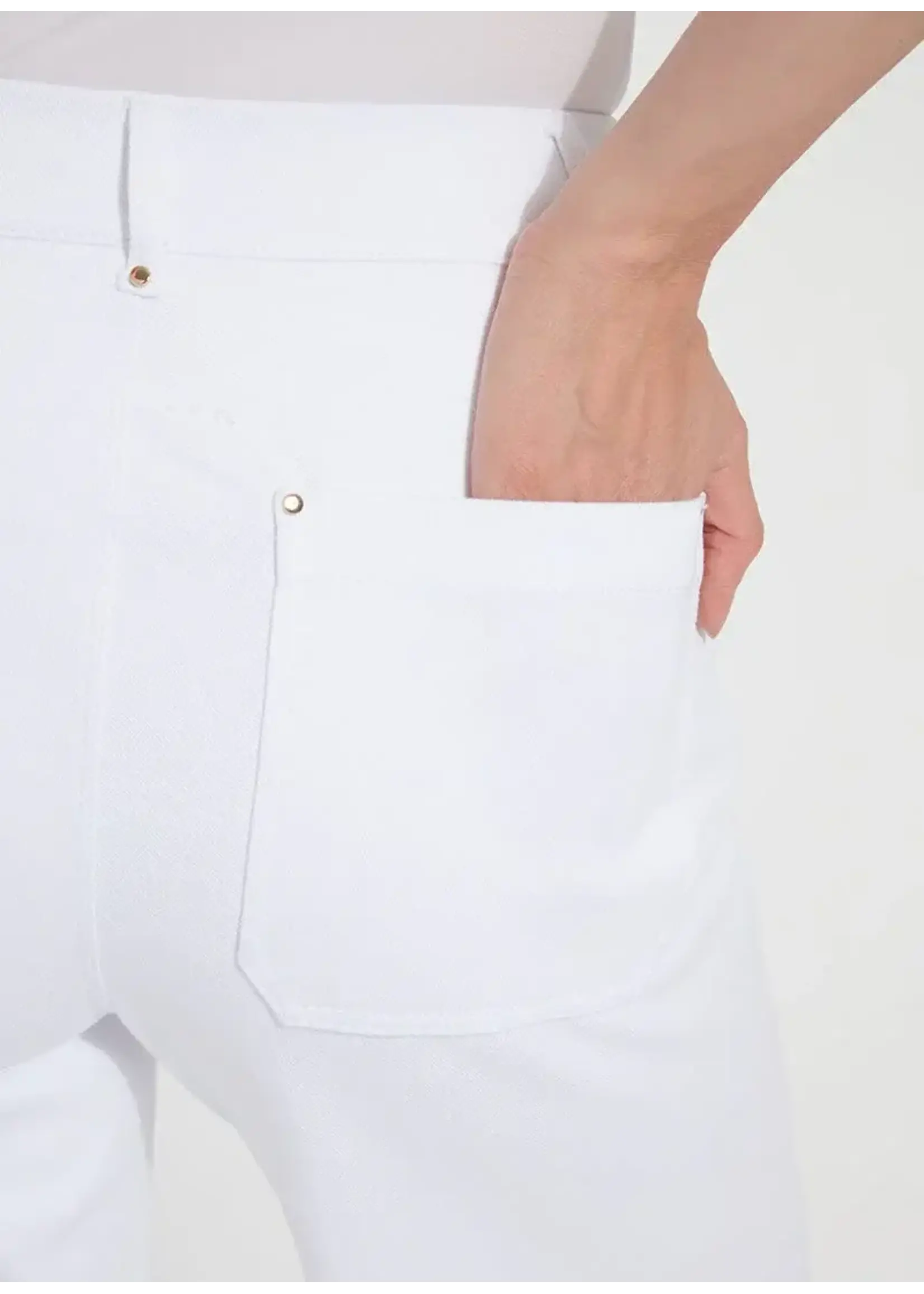 Lysse Erin Hi Waist Wide Leg Denim  (White)