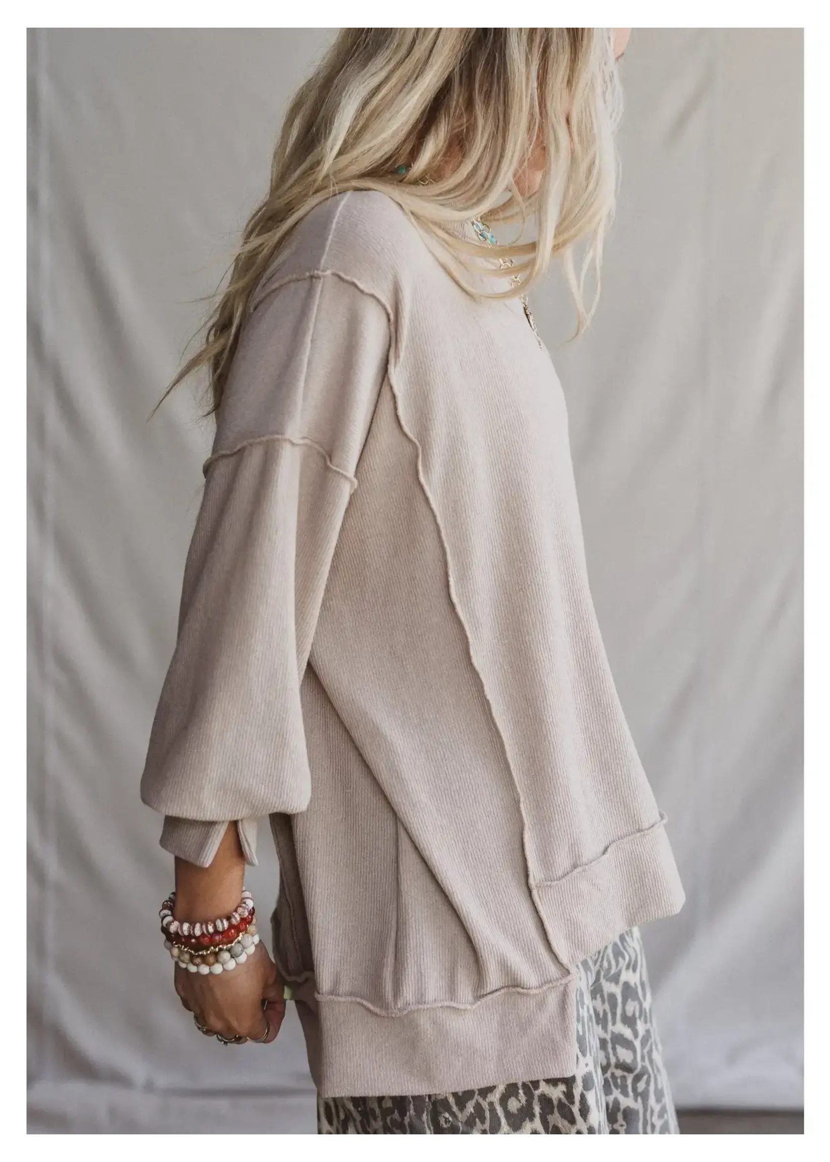 Three Bird Nest Sunset Dreamer Top (Taupe)