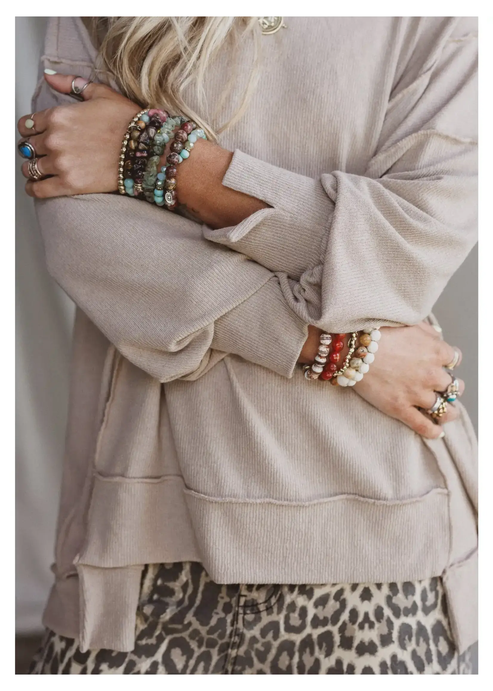 Three Bird Nest Sunset Dreamer Top (Taupe)