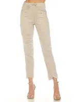 Carine Ruched Scallop Cargo Pant (Taupe)