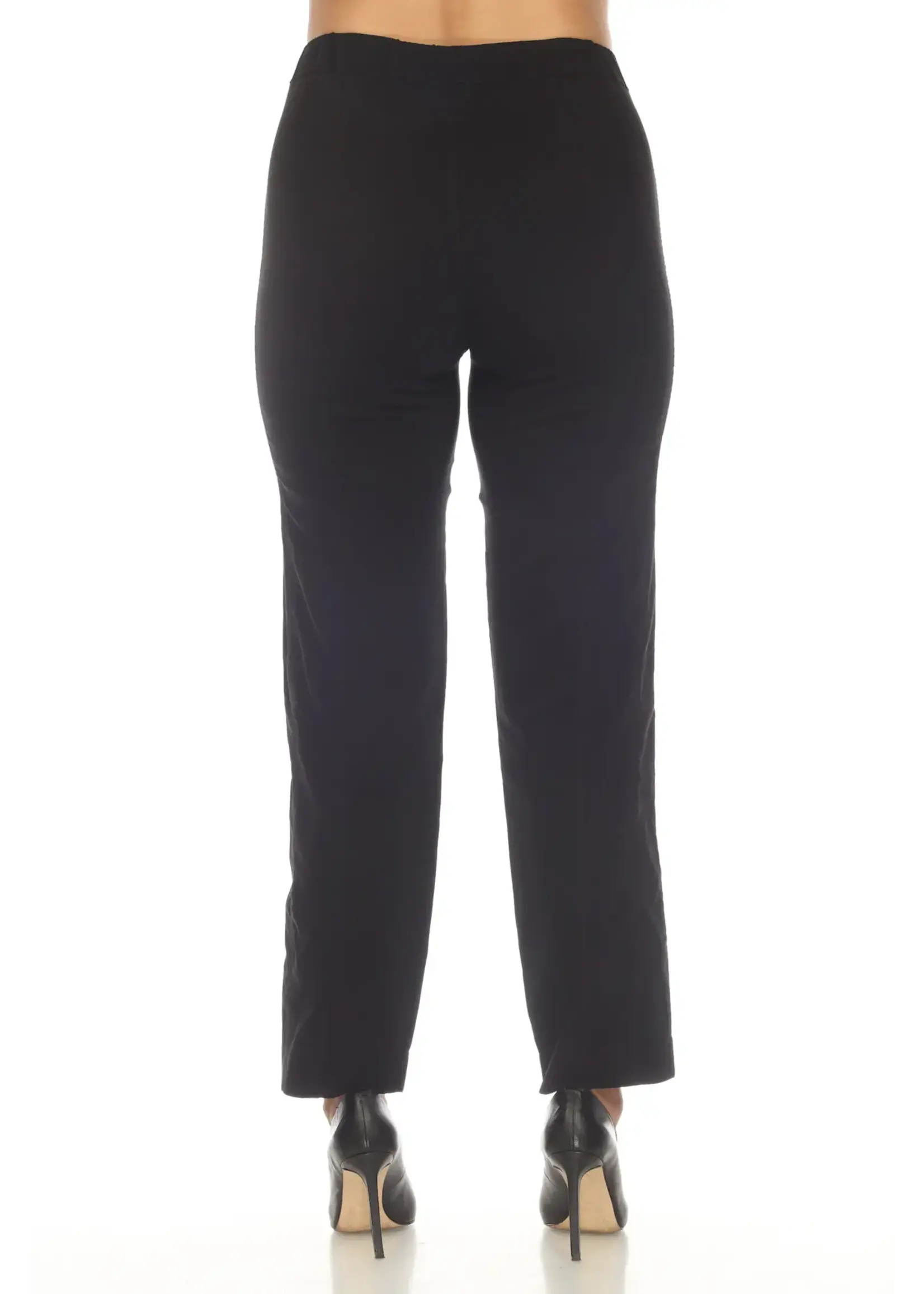 Carine Ruched Scallop Cargo Pant (Black)