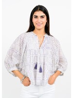 Ivy Jane Maze Block Print Top (Lavender)