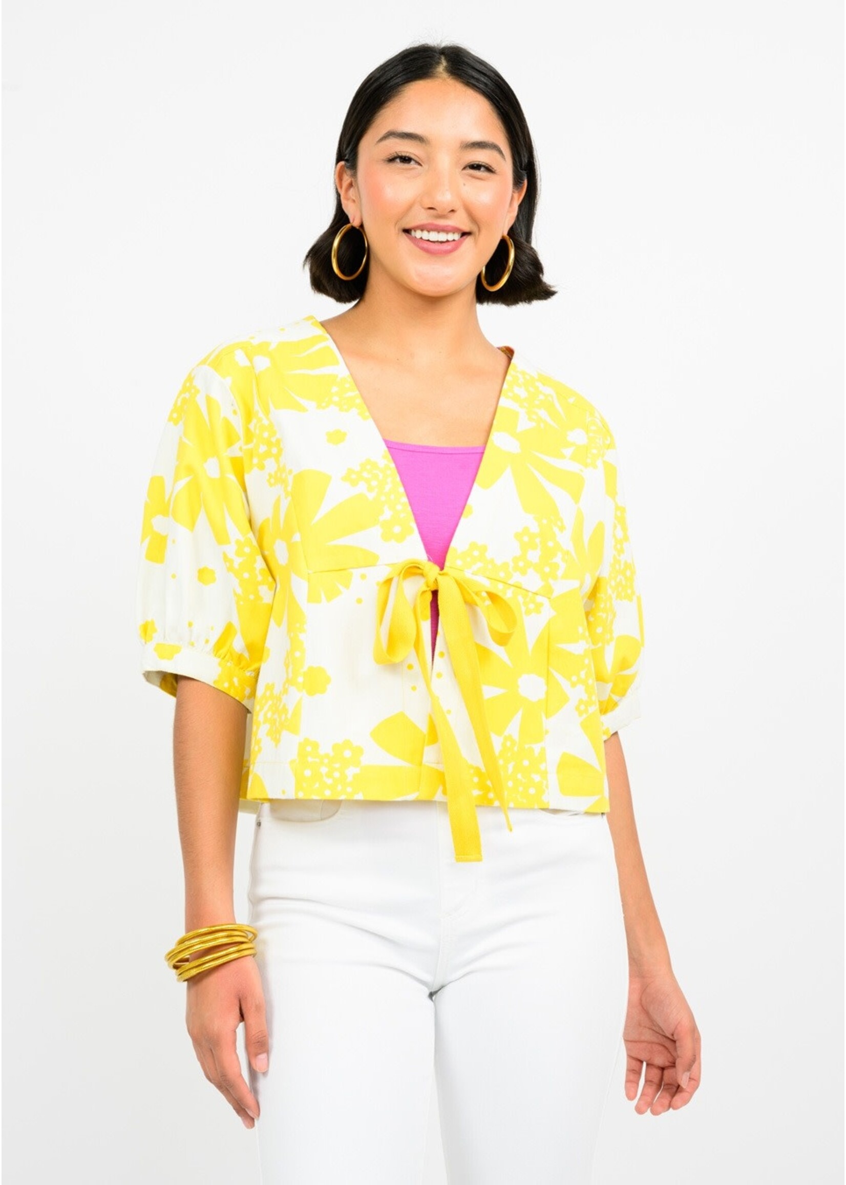 Ivy Jane Scattered Daisy Jacket (White)