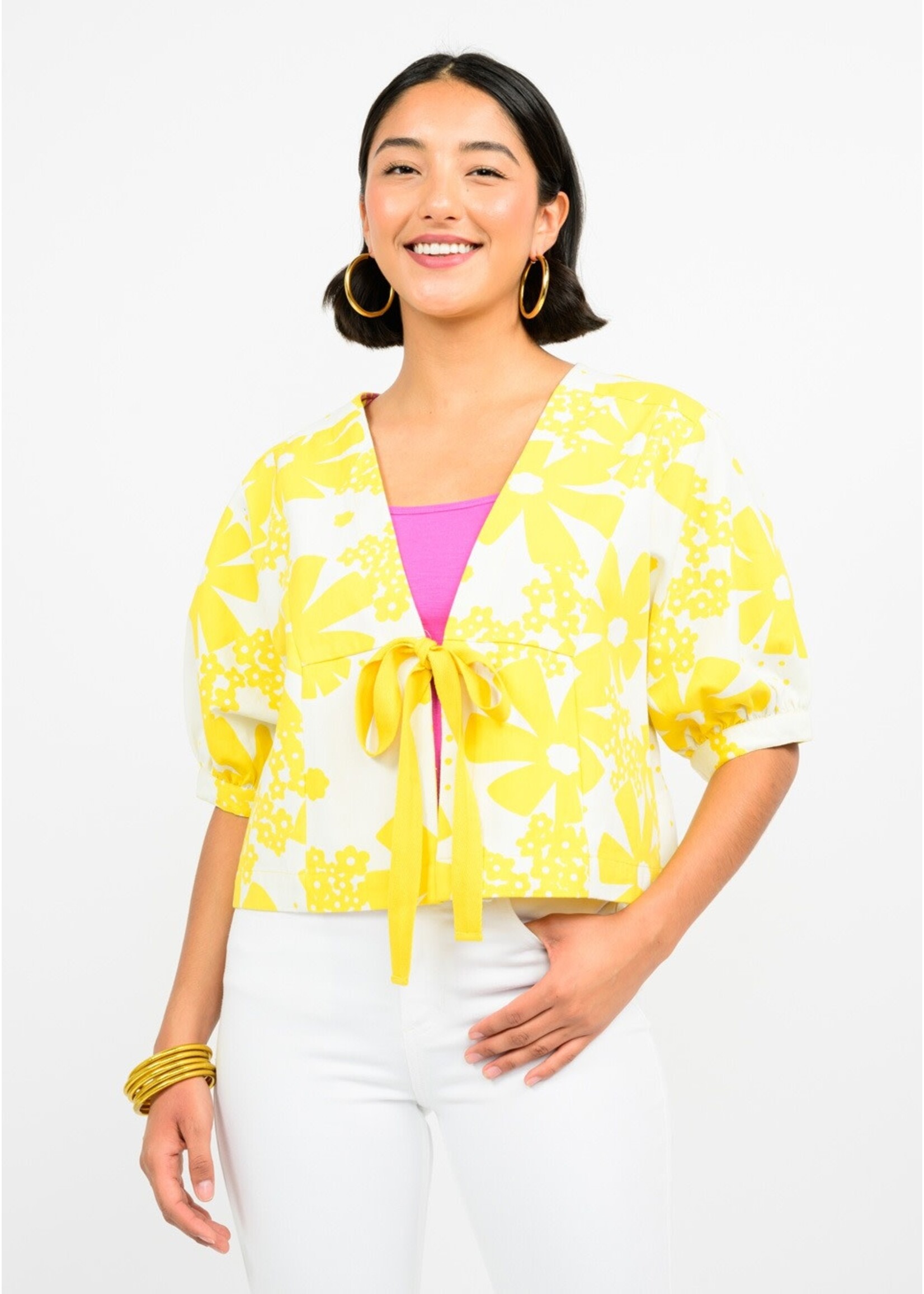 Ivy Jane Scattered Daisy Jacket (White)