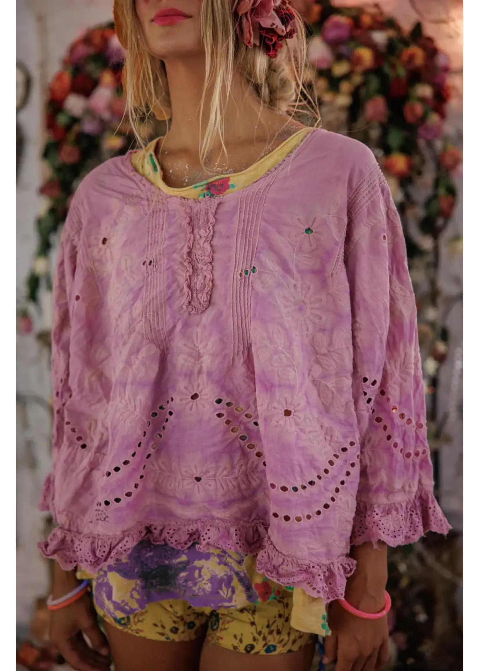 Magnolia Pearl Eyelet Wennie Blouse (Allium)