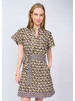 Uncle Frank Kantha Stitched Dress (Brown)