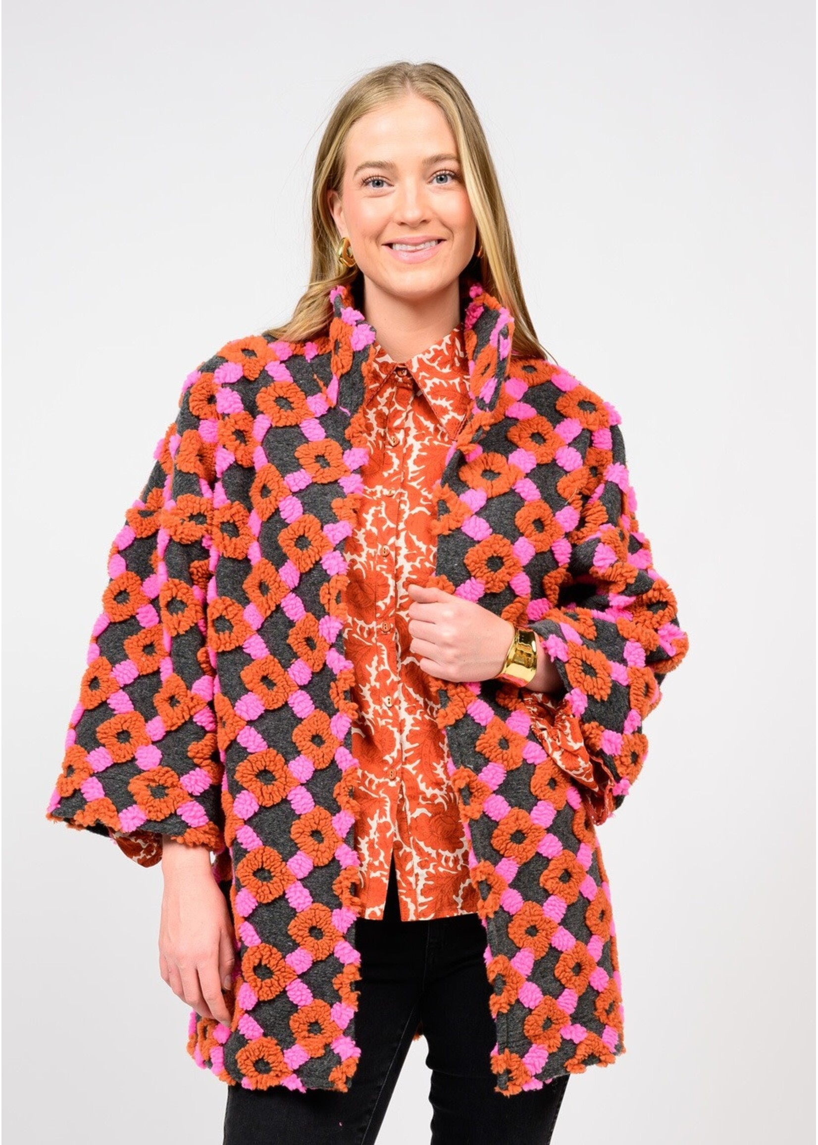 Ivy Jane Puff Pattern Jacket (Charcoal)