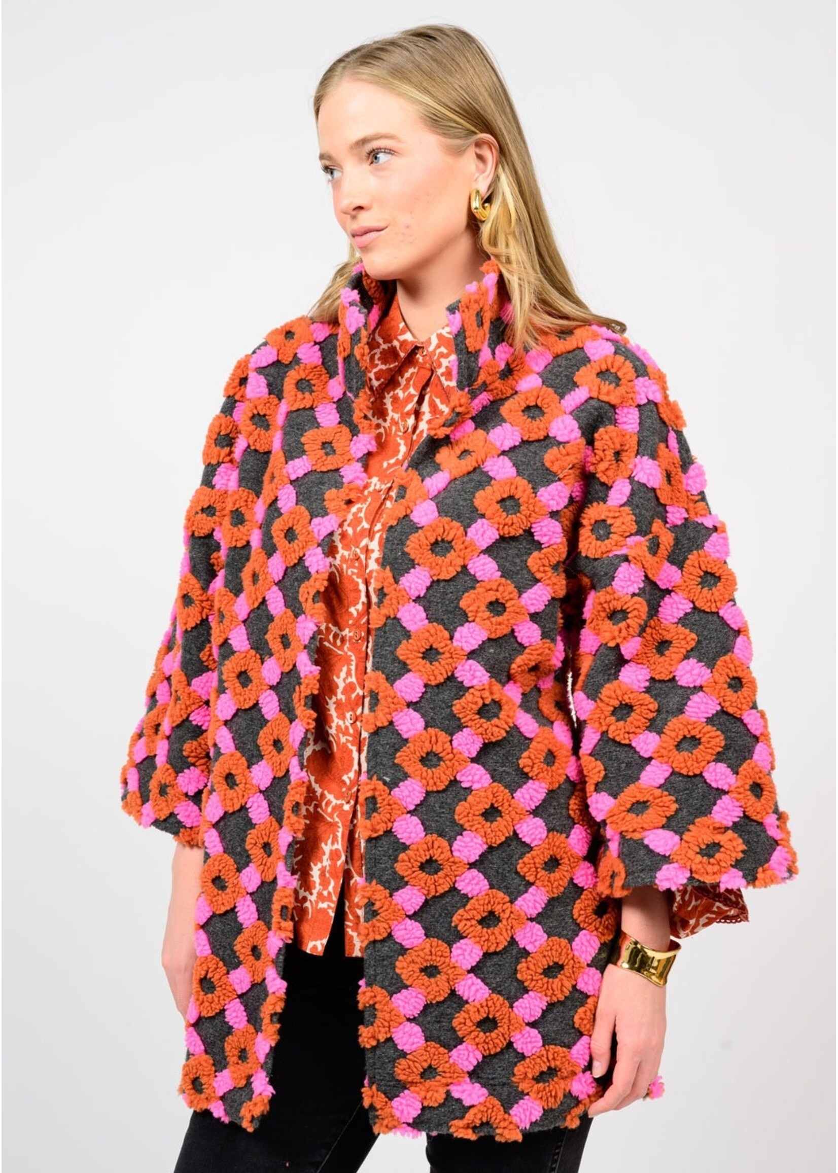 Ivy Jane Puff Pattern Jacket (Charcoal)