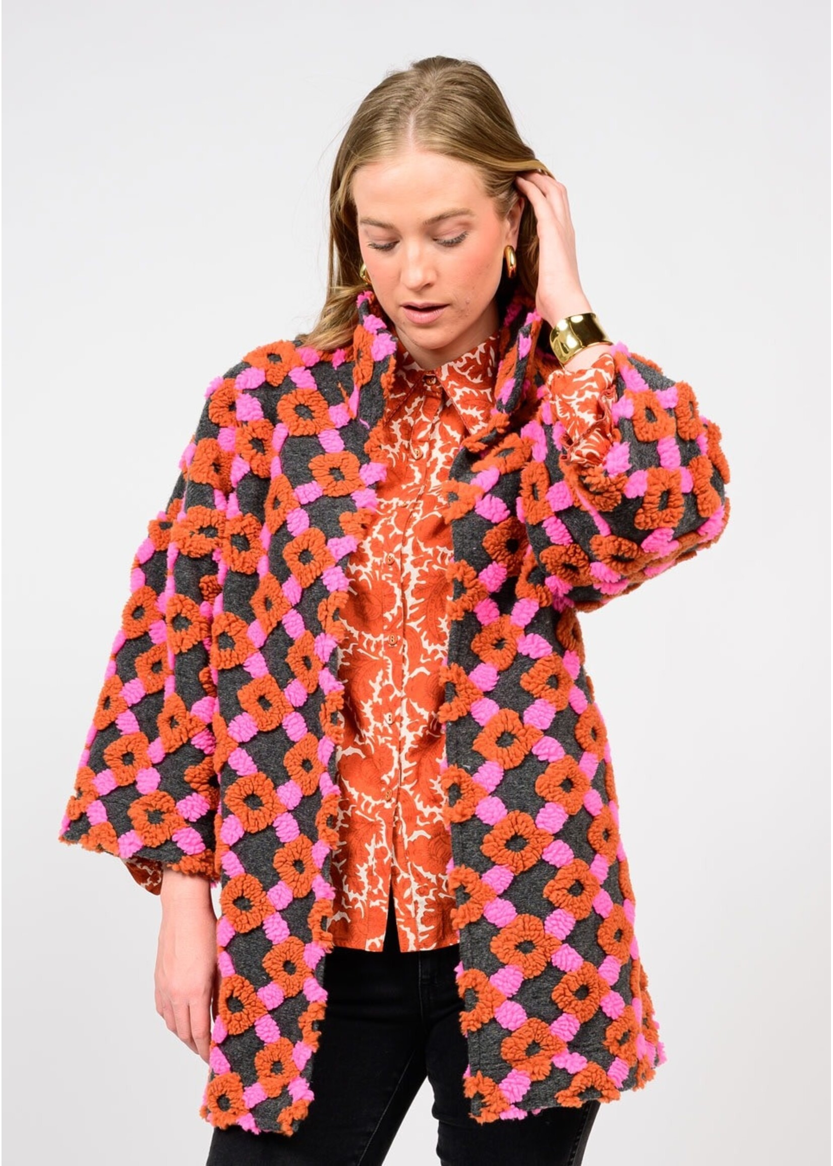 Ivy Jane Puff Pattern Jacket (Charcoal)