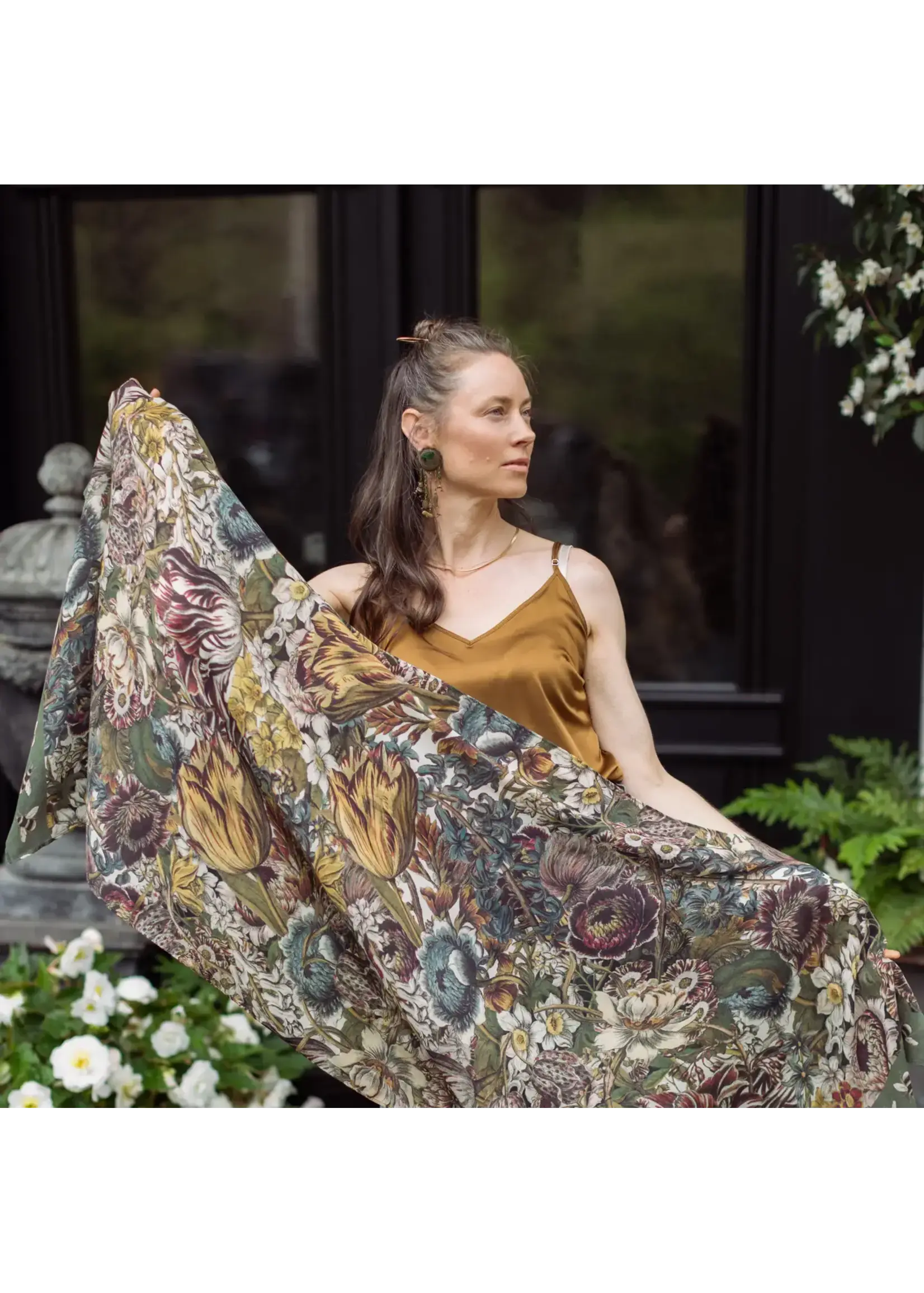 Market  Of Stars Love Grows Floral Scarf