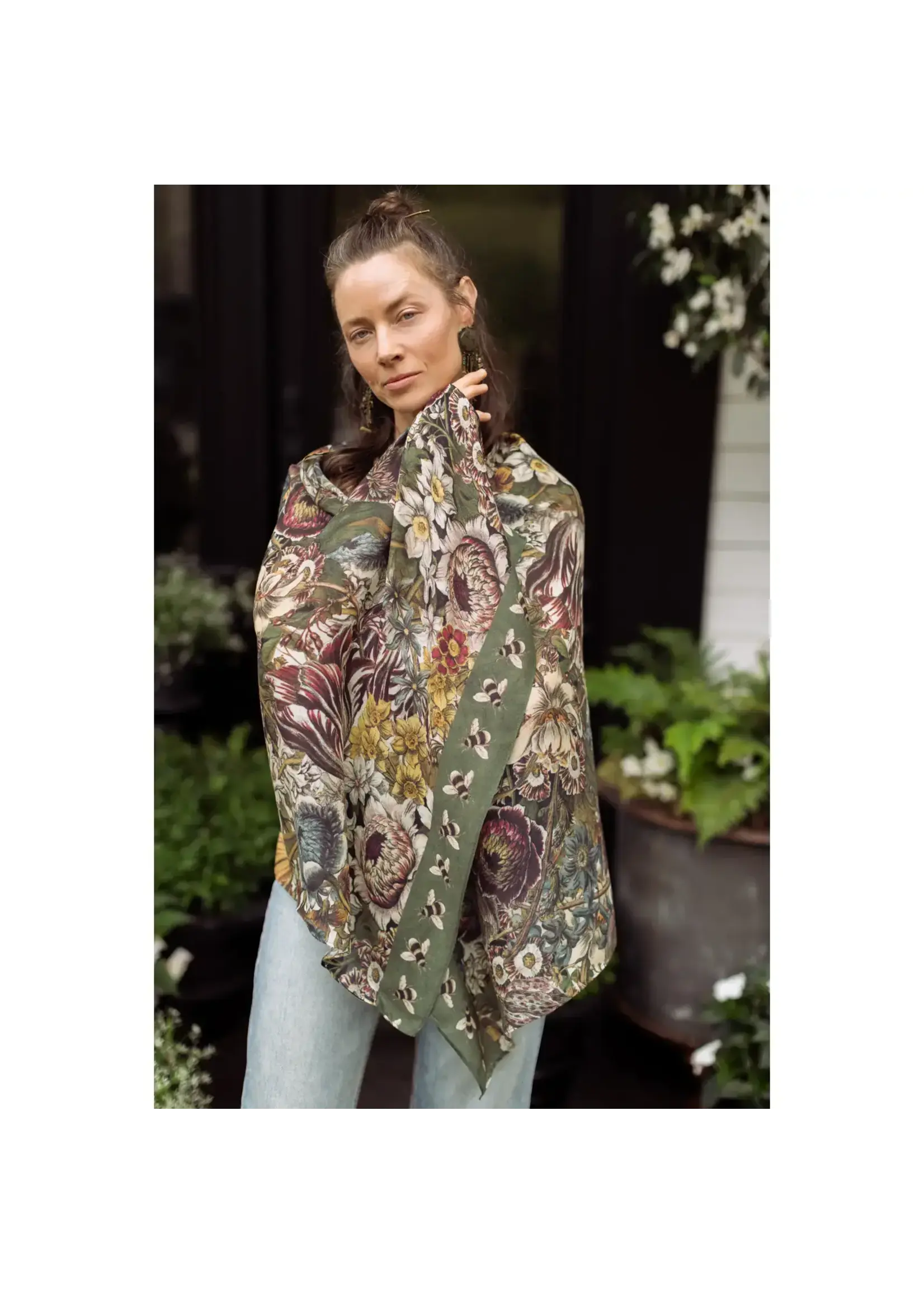 Market  Of Stars Love Grows Floral Scarf