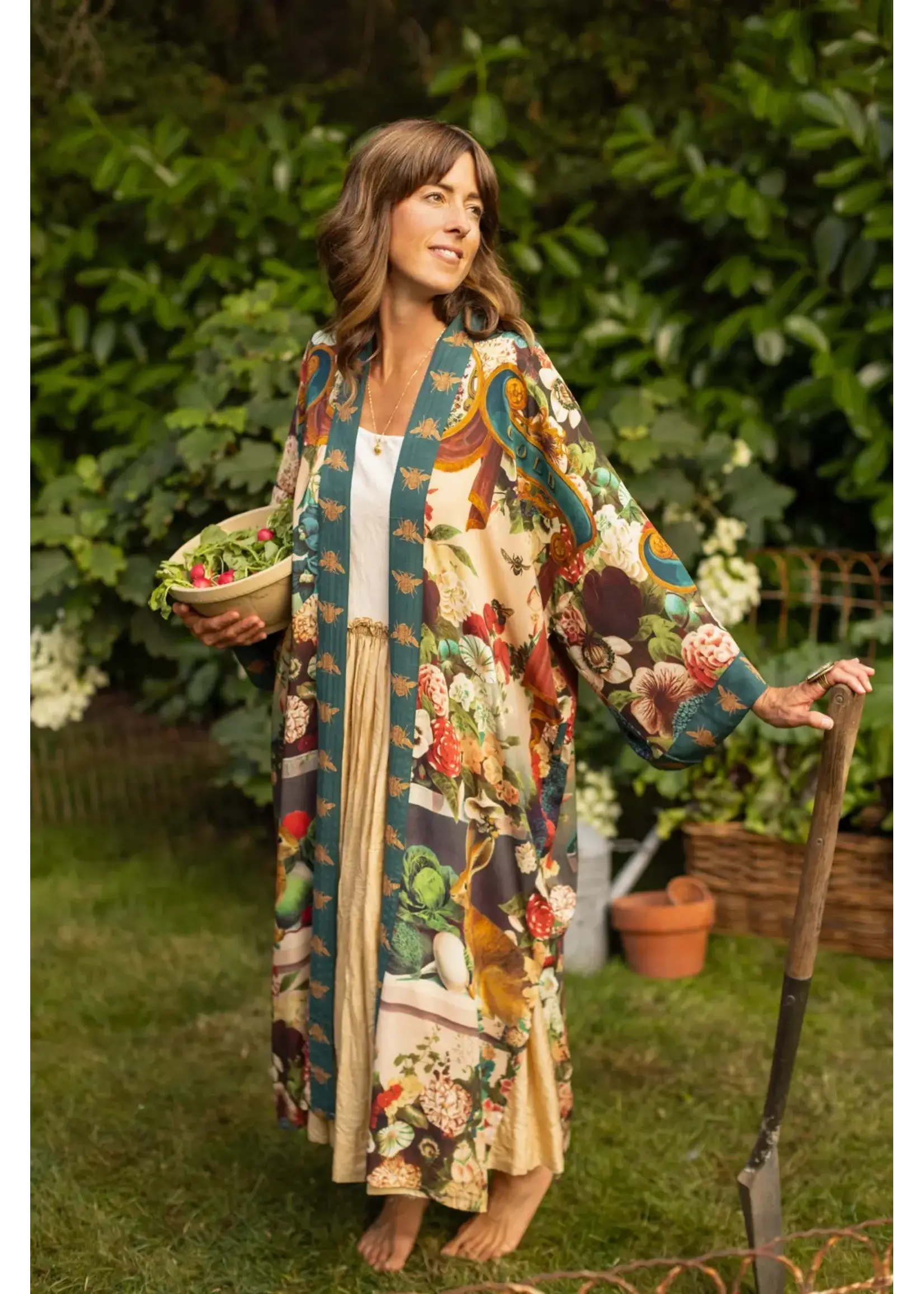 Market  Of Stars Stay Gold Opera Duster w/Rabbits  (O/S)