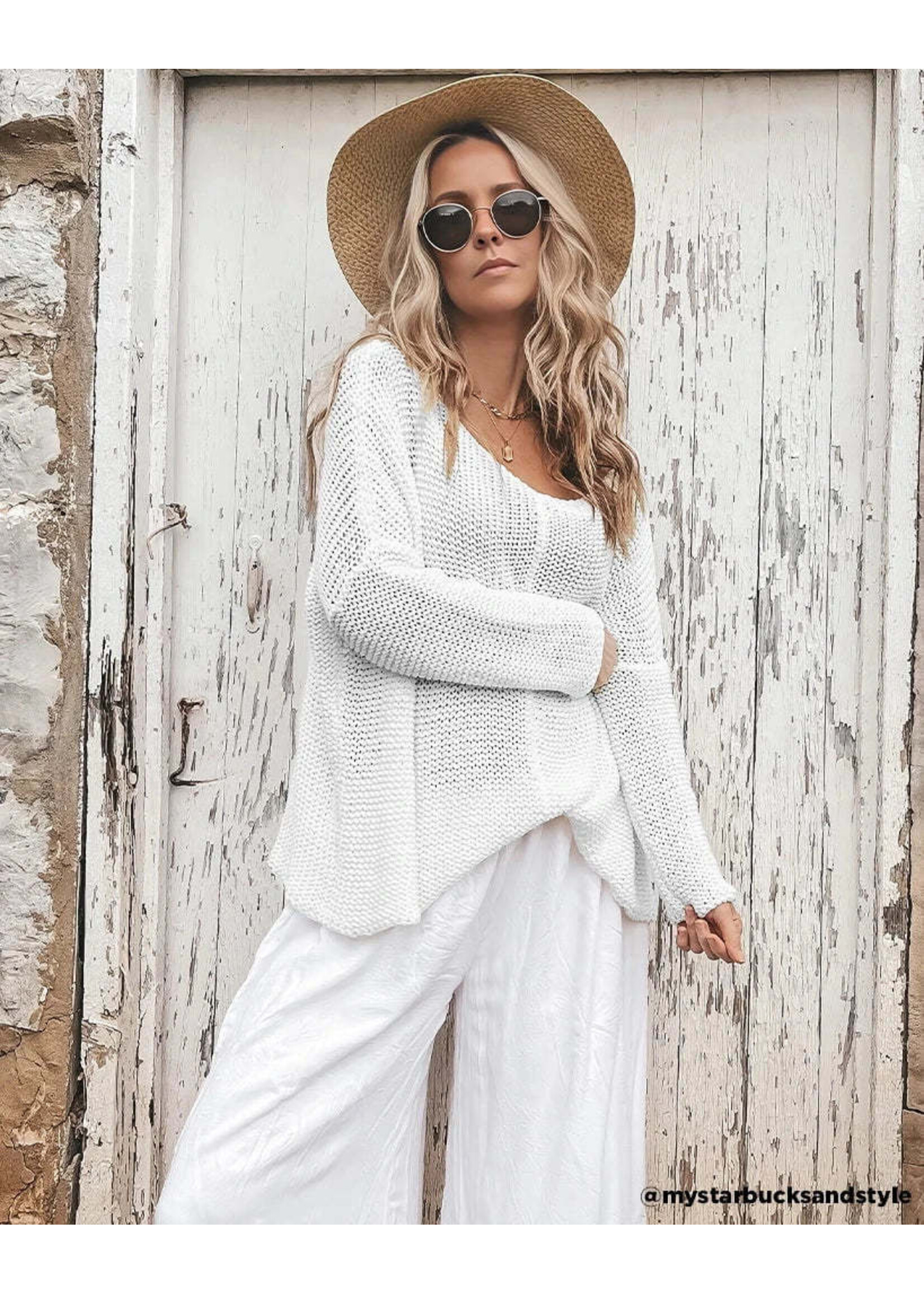 Wooden Ships Key West Chunky Crew Cotton (Breaker White)