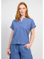 Ivy Jane Popover Stripe Top (Blue)