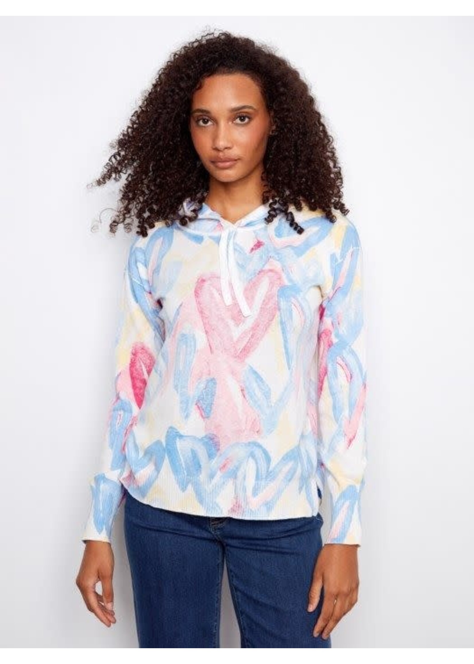 Charlie B Reverse Print Hoodie Sweater