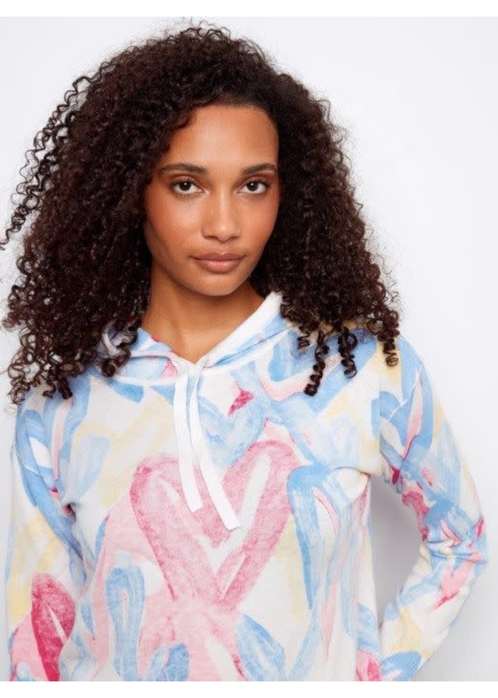 Charlie B Reverse Print Hoodie Sweater