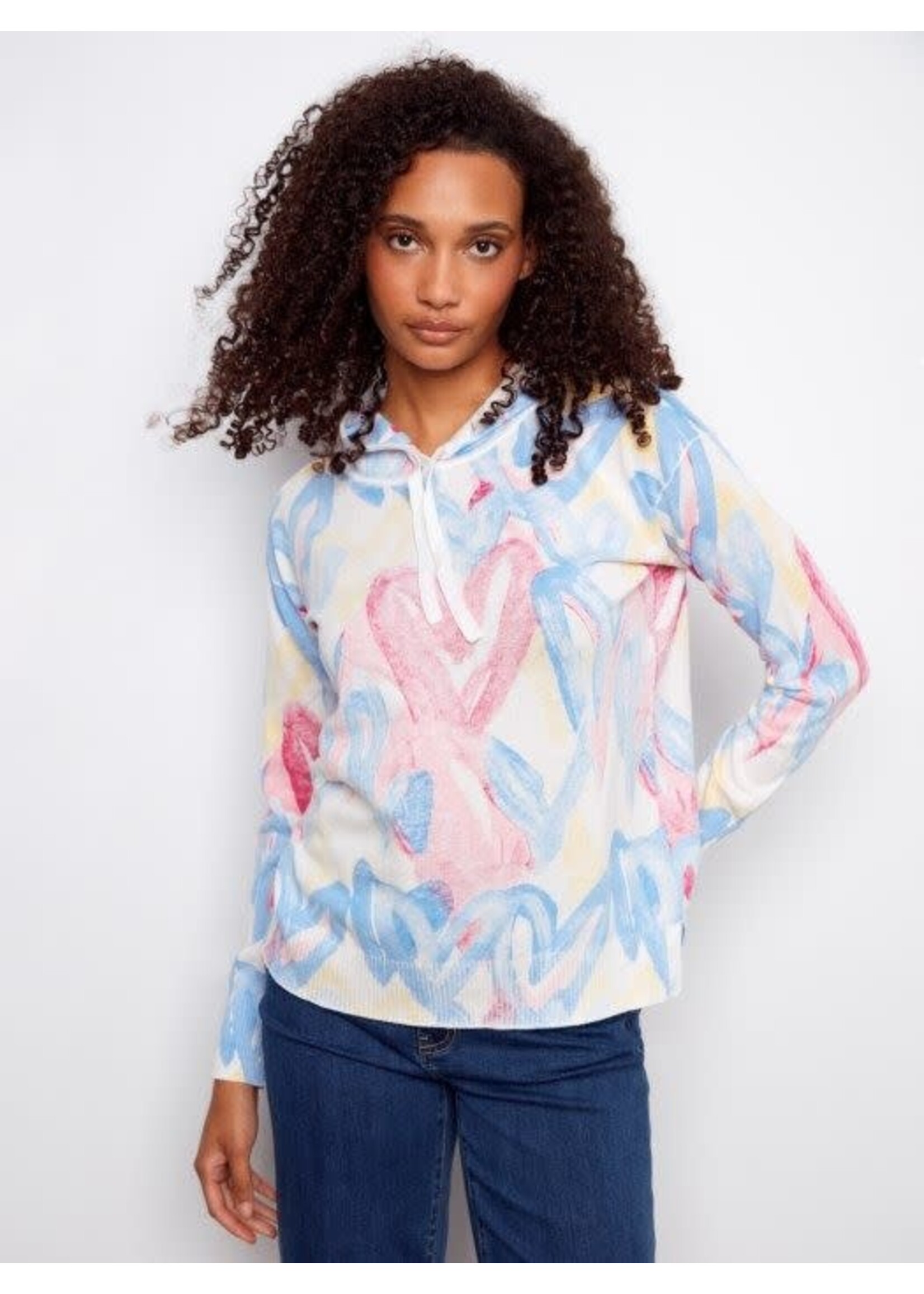 Charlie B Reverse Print Hoodie Sweater