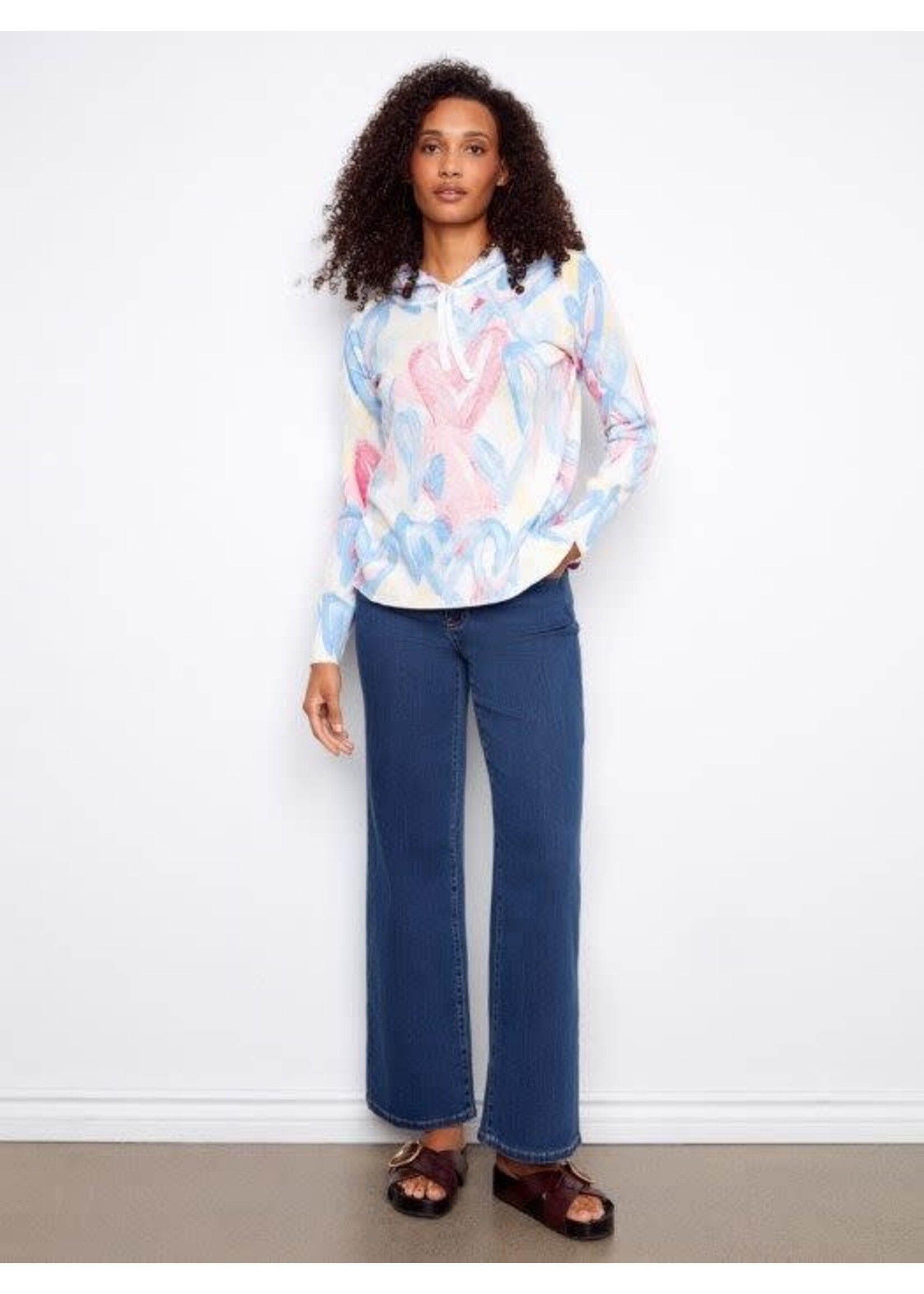 Charlie B Reverse Print Hoodie Sweater